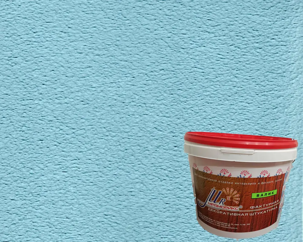 Изображение товара Штукатурка фактурная Мраморикс Pompei Валик колерованный 16 кг для интерьера и фасада