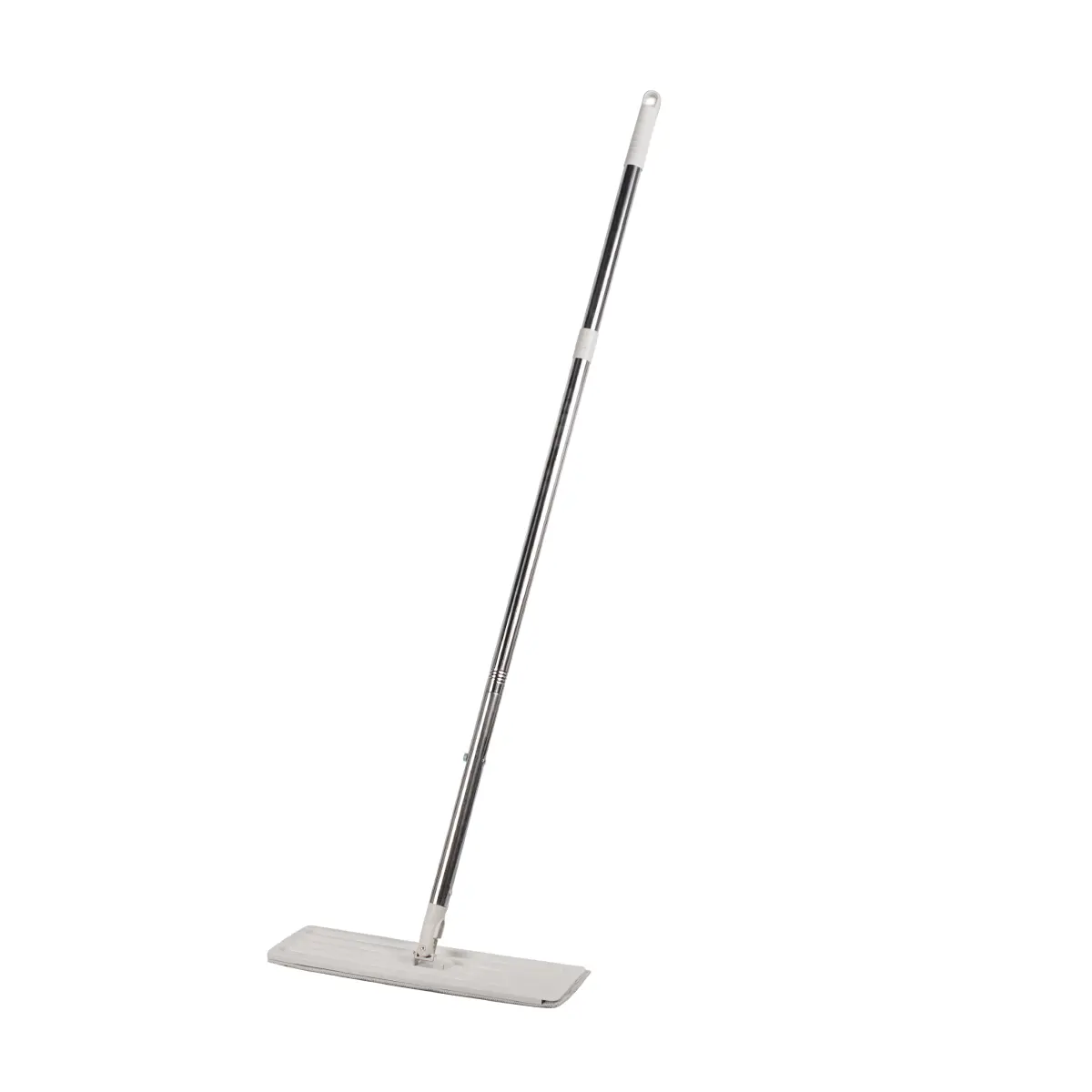 Изображение товара Швабра с плоской насадкой микрофибра Dom-dom 270860 пластик цвет серый/серебристый 127.5 см