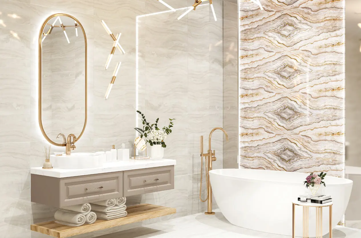 Изображение товара Керамическая настенная плитка Eletto ceramica GALA IVORY 24.2x70 см бежевый