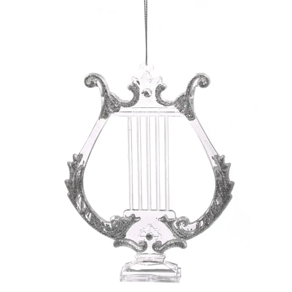 Изображение товара Новогоднее украшение Лира 1x16x10 см цвет серебряный