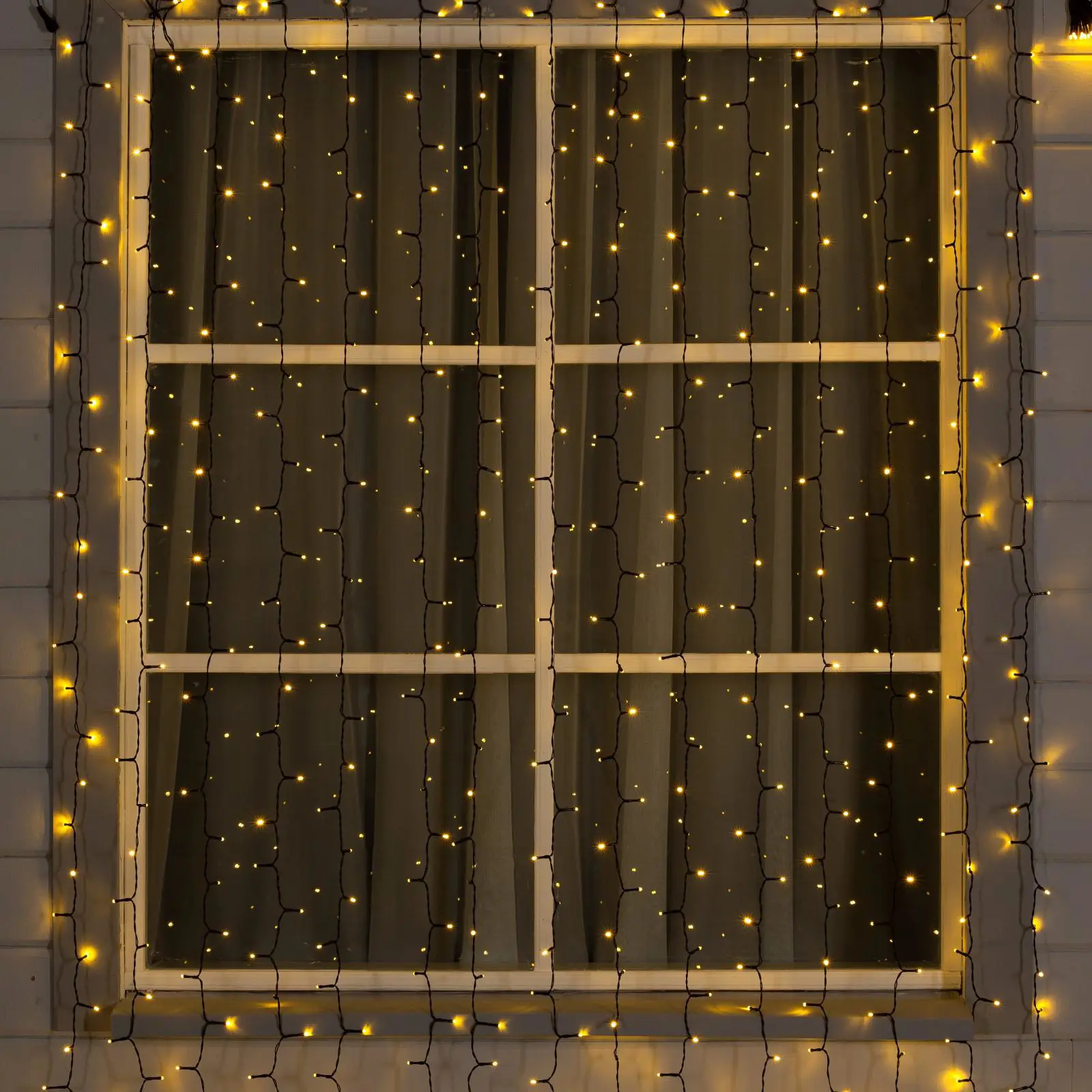 Изображение товара Электрогирлянда комнатная Luazon Lighting Занавес 2x3м 800 ламп Теплый белый свет 1 режим работы