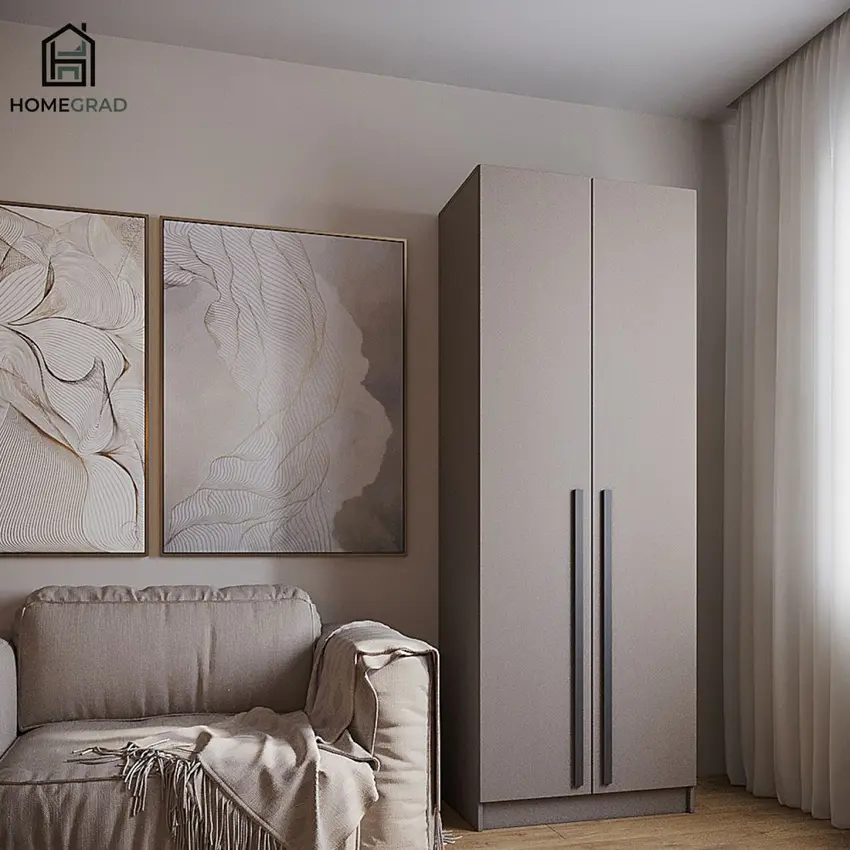 Изображение товара Шкаф Homegrad Bos80беж 80x220x50 см ЛДСП цвет капучино