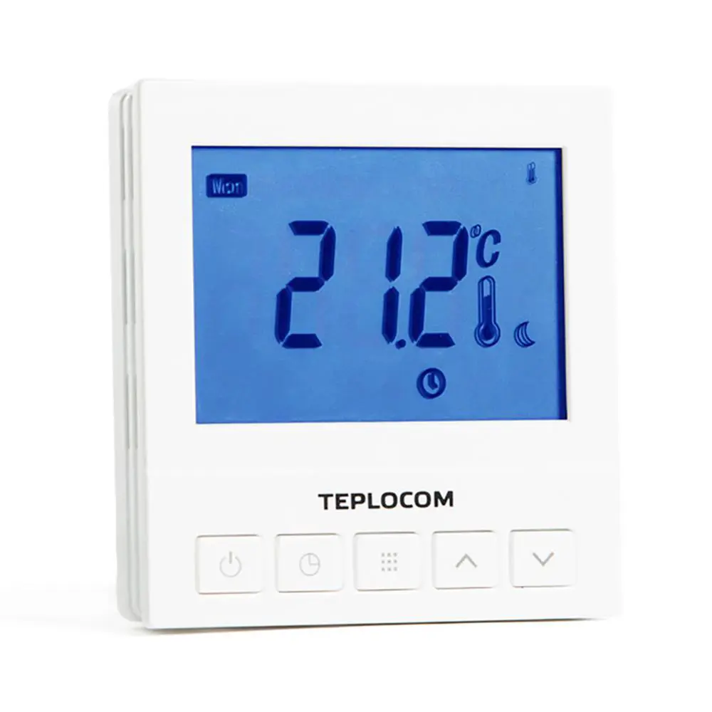 Изображение товара Встраиваемый программируемый комнатный термостат Teplocom TS-Prog-220/3A Бастион