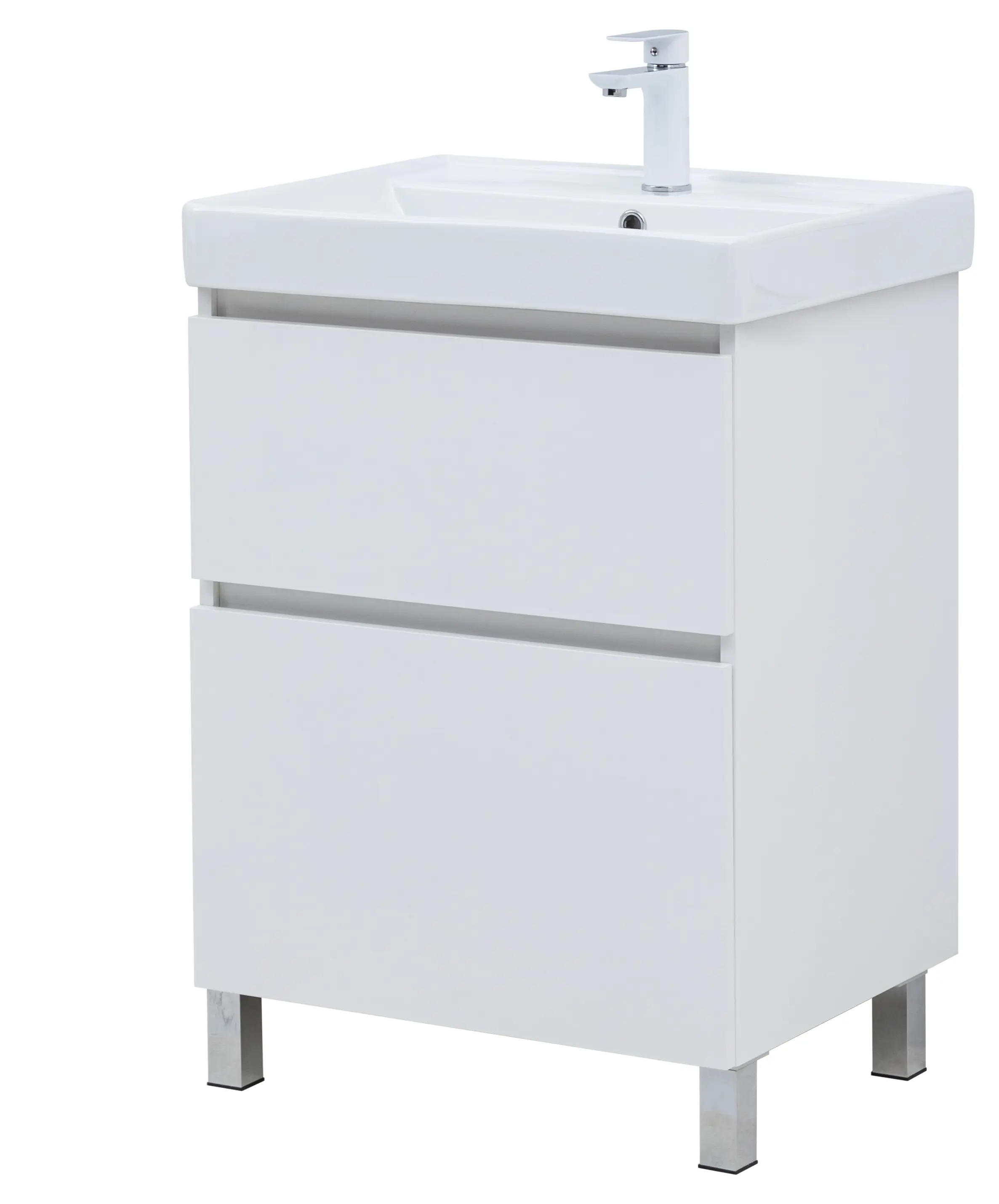 Изображение товара Тумба под раковину напольная Aquanet 00344121 58.2см цвет белый глянец