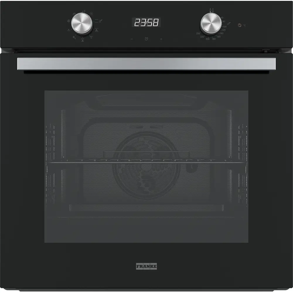 Изображение товара Духовой шкаф Franke FSM 86 H BK 59.5х59.5х57 см цвет черный, с серебристой фурнитурой