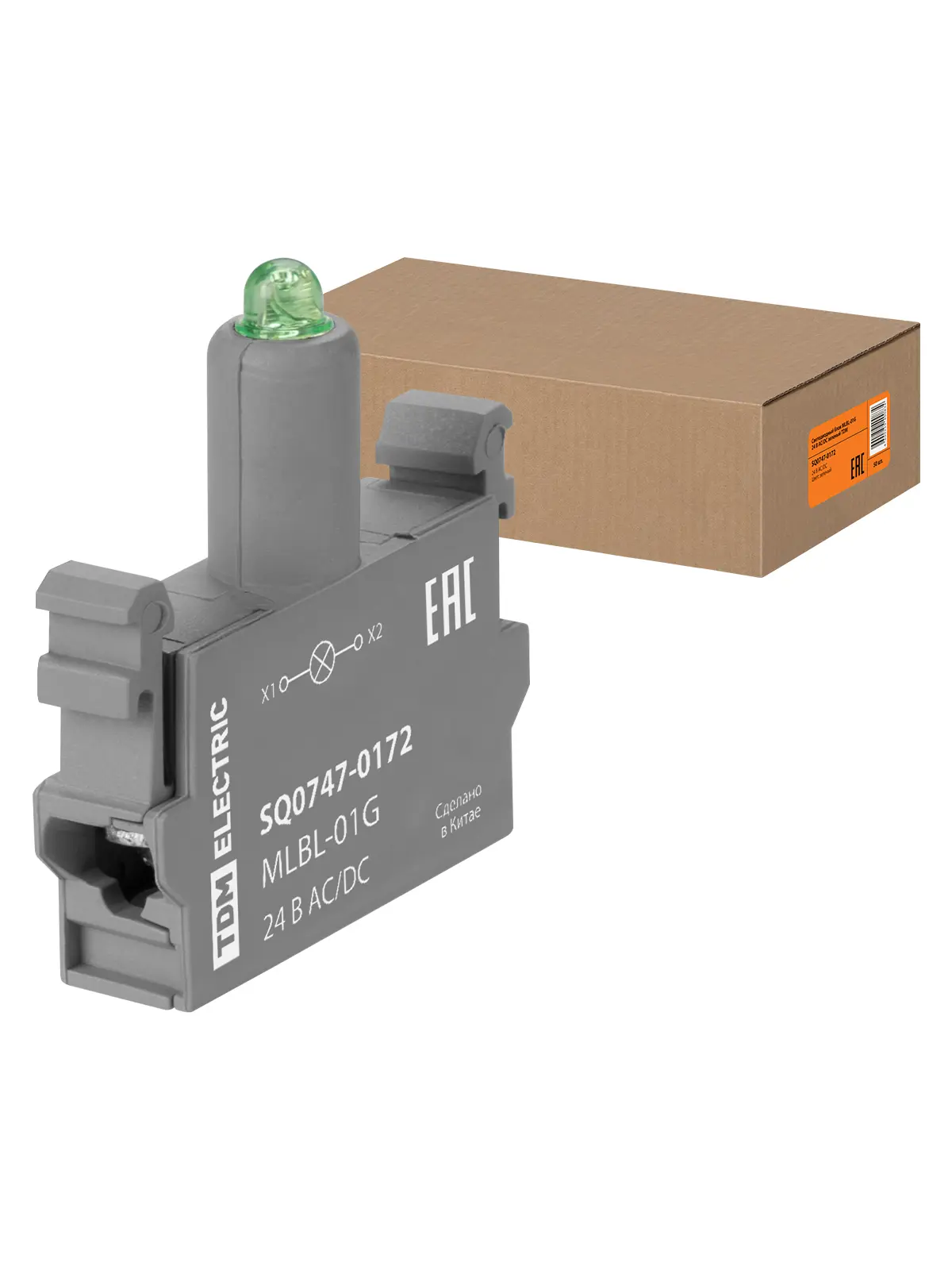 Изображение товара Блок светодиодный Tdm electric MLBL-01G 24 В AC/DC цвет зеленый 50 шт.