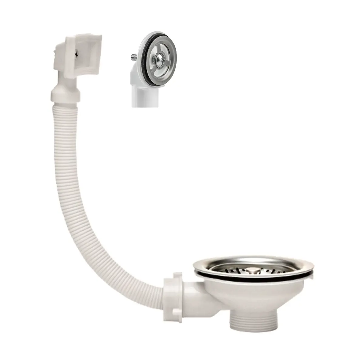 Изображение товара Выпуск для мойки Wirquin 30987086 D40 мм хром