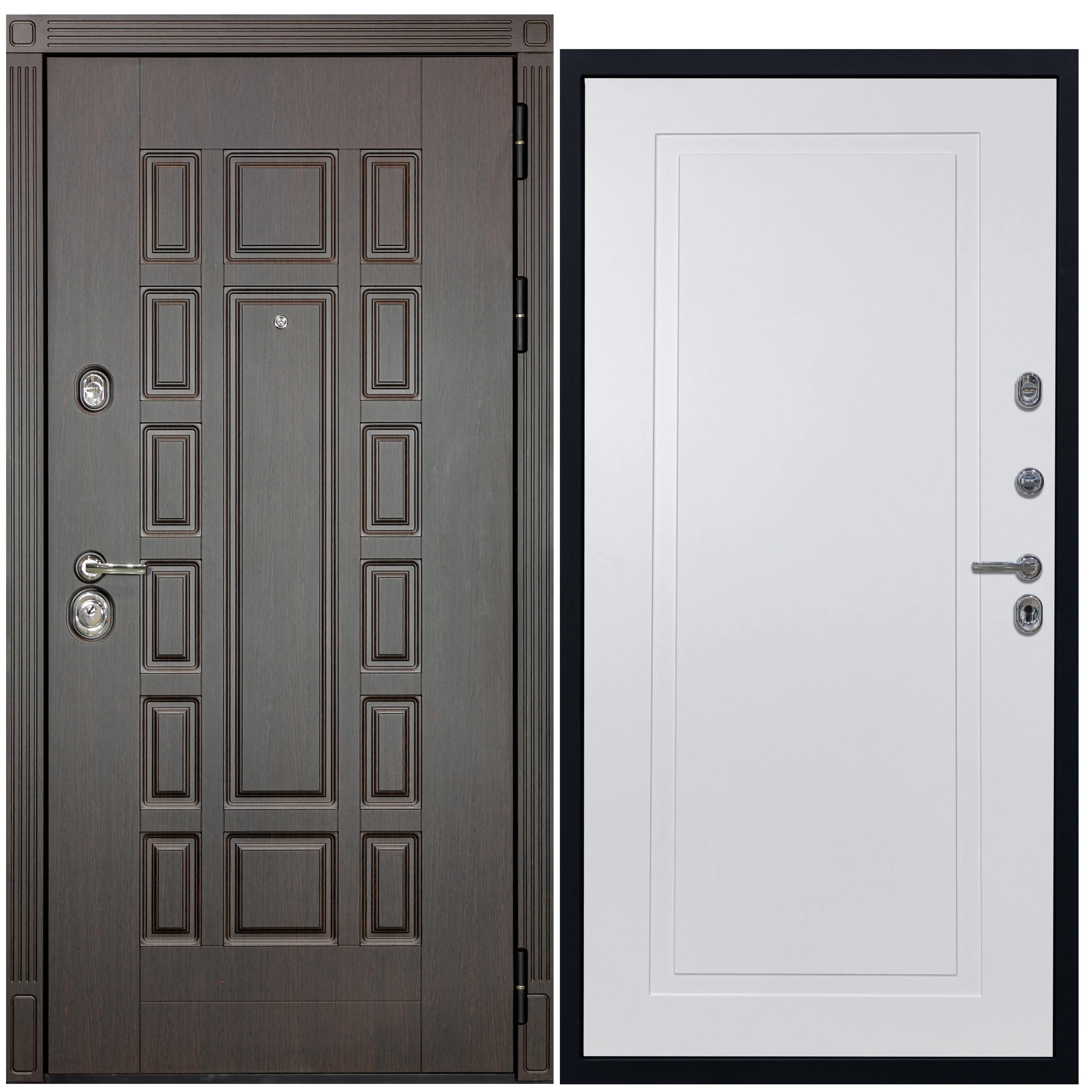 Изображение товара Входная дверь Diva ДХ-53 205x86см правый венге/Н10 белый софт надежная металлическая дверь