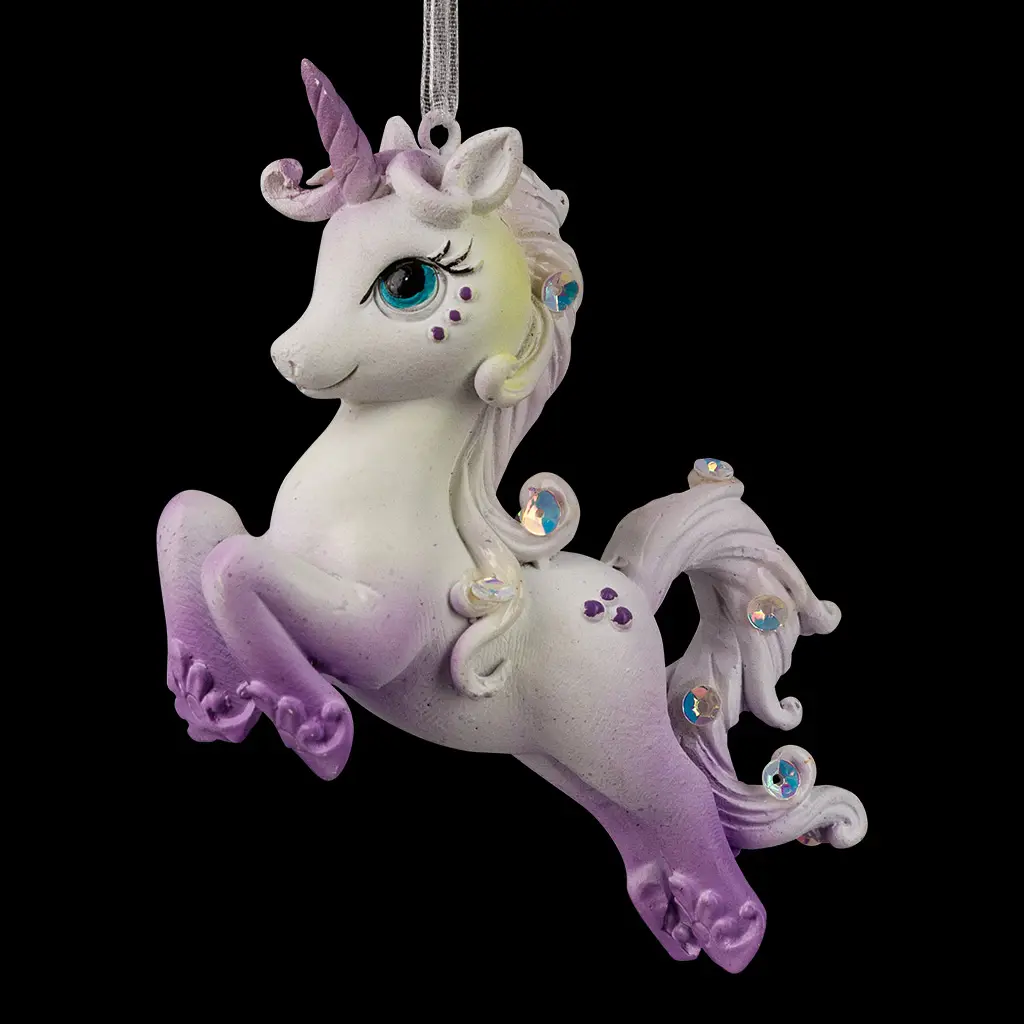 Изображение товара Елочная игрушка Erichkrause Единорог 10 см x 2 см фиолетовый