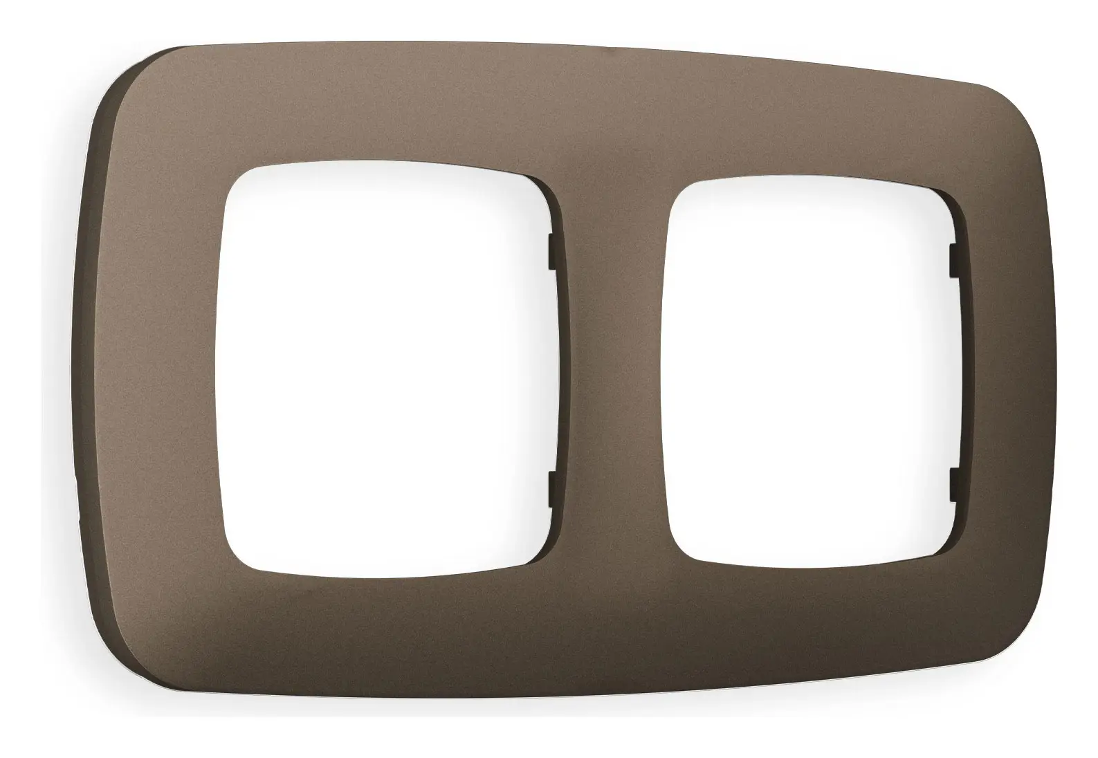 Изображение товара Рамка для розеток и выключателей Ambrella volt Omega Ecta OF140632 2 поста темная бронза матовый