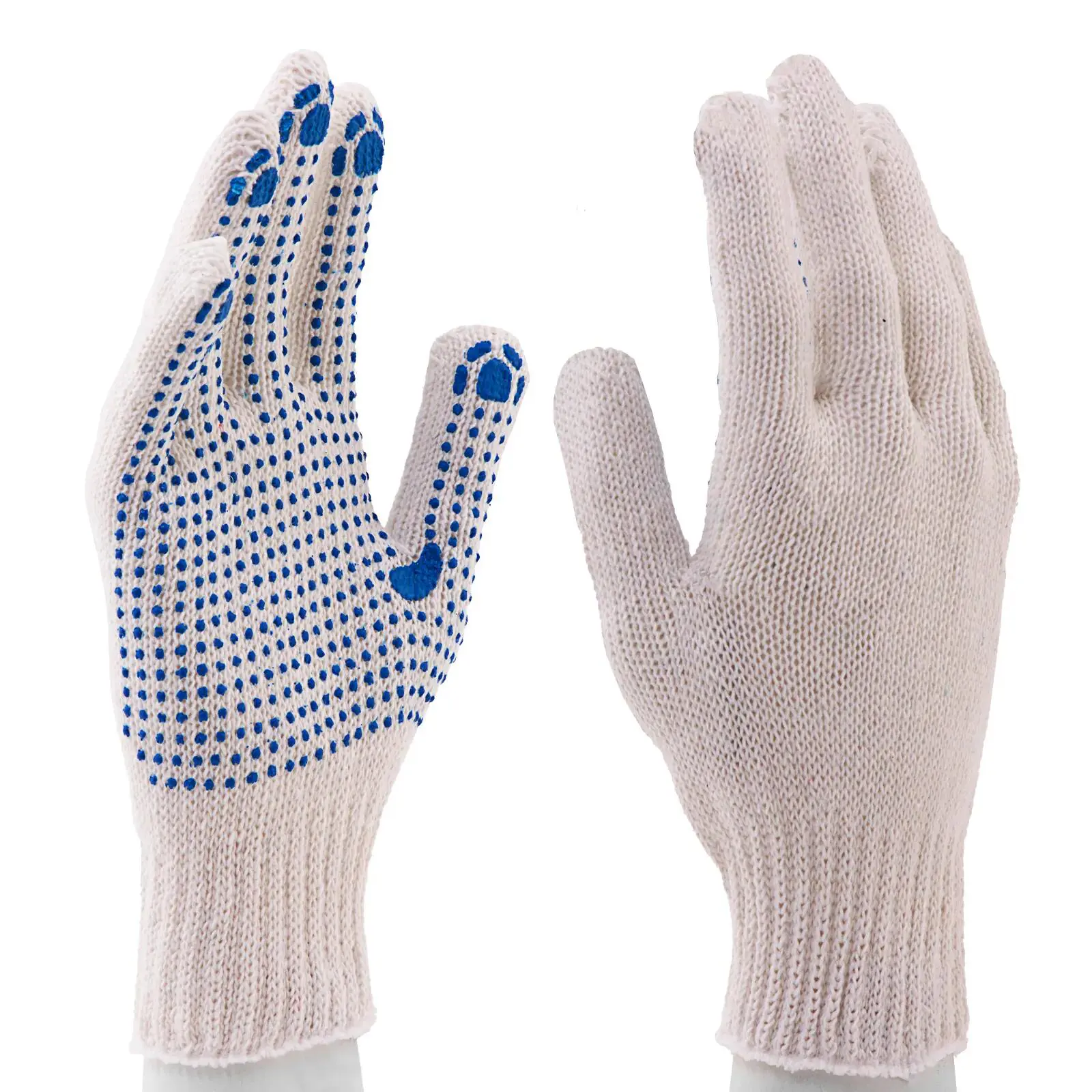 Изображение товара Перчатки хлопковые Russia 67774, размер единый, с ПВХ покрытием