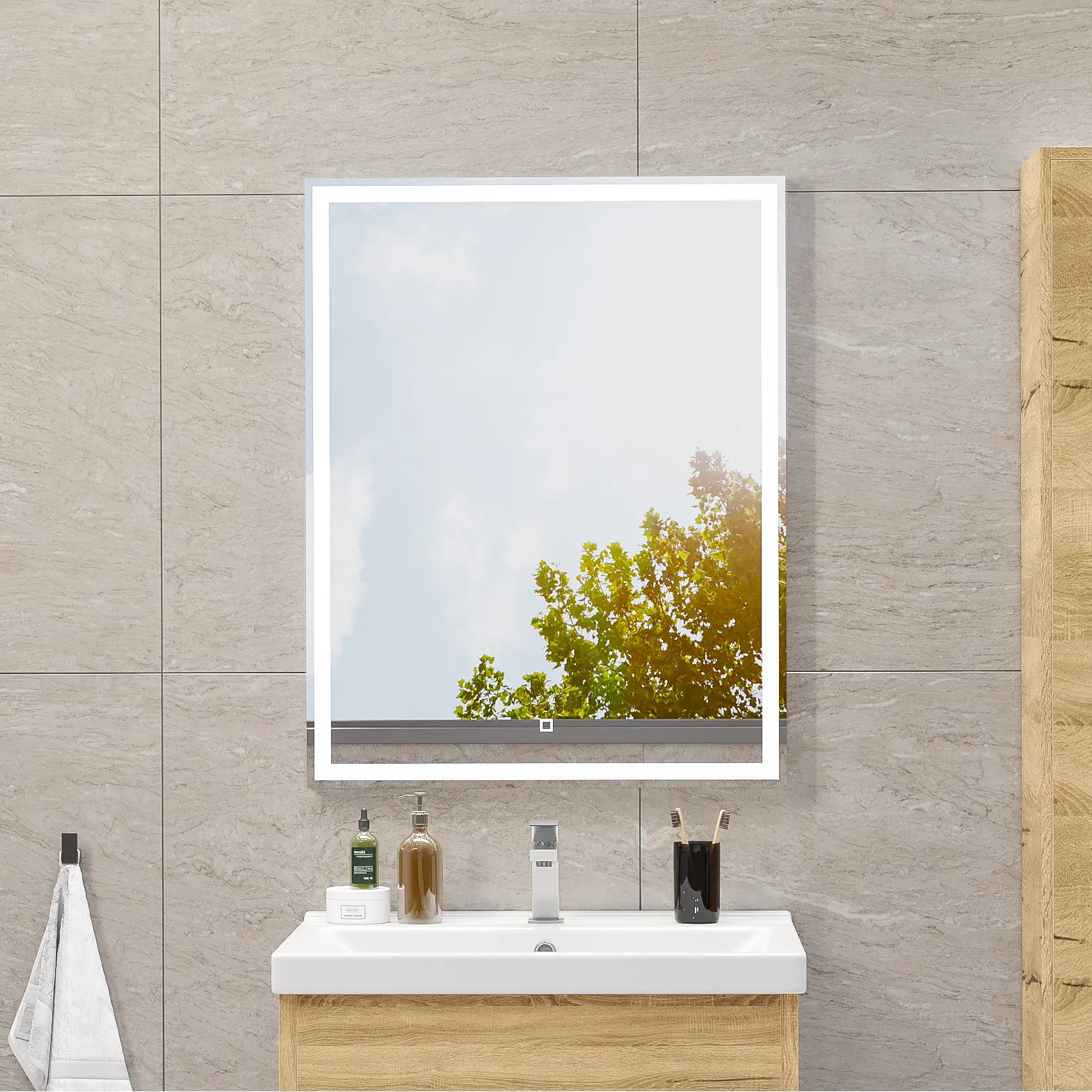 Изображение товара Зеркало для ванной Ruvann Tanna З.Tanna-60 с подсветкой 60x80см