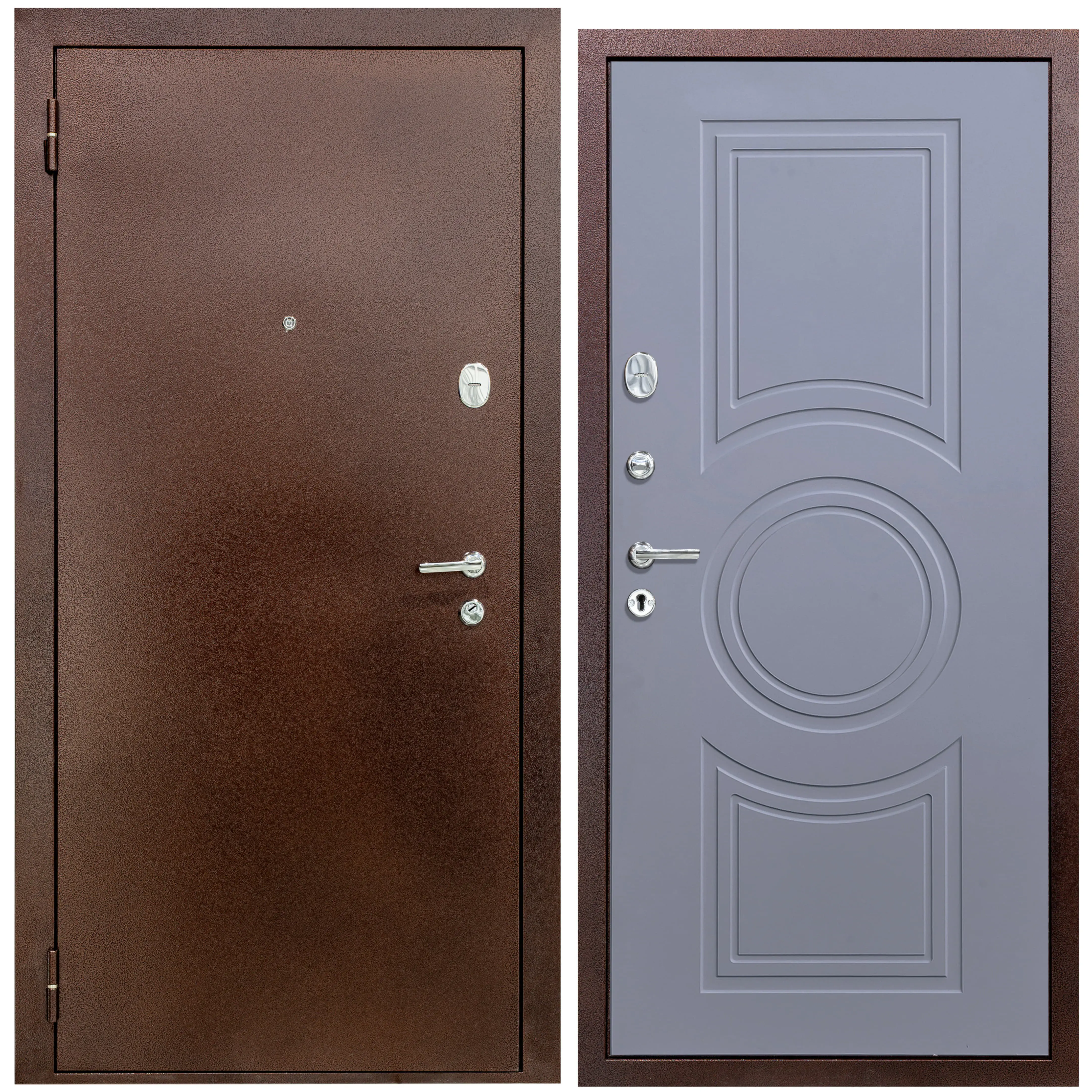 Изображение товара Стальная входная дверь Diva 510 левый 86x205 см антик медь/Д8 силк маус