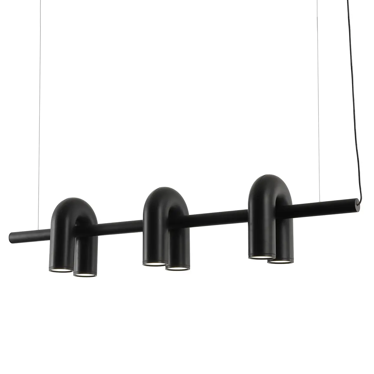 Изображение товара Люстра подвесная светодиодная Kink light Канти 15 м² регулируемый белый свет цвет черный