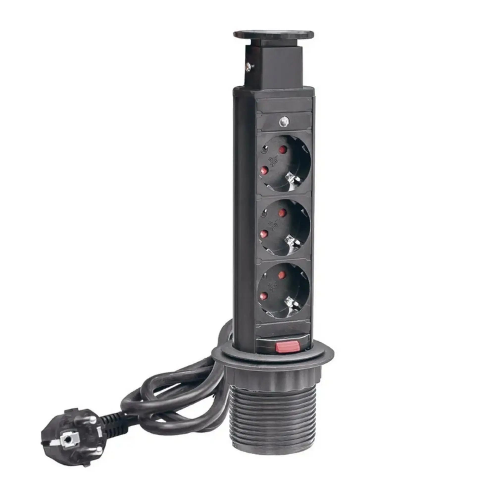 Изображение товара Розетка тройная выдвижная Gls Pop up Compact D16521 черная