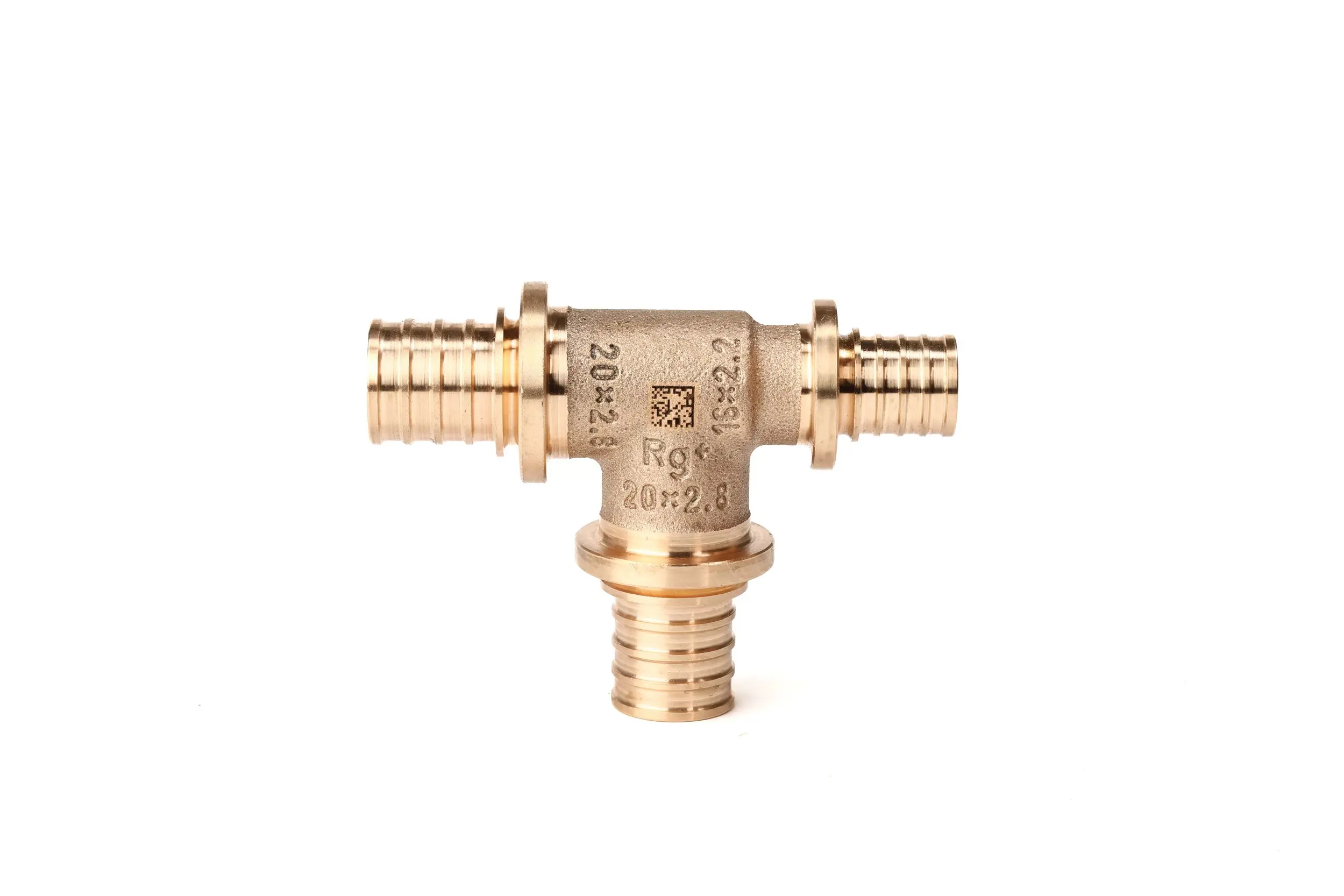 Изображение товара Тройник переходной для систем водоснабжения и отопления бронза 20x20x16 мм Рехау