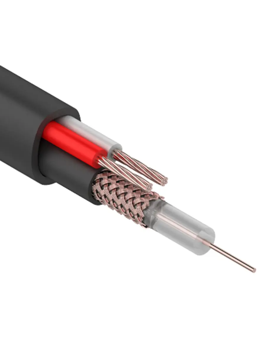 Изображение товара Кабель Rexant КВК-П 1.5+2x0.50 200м черный для видеонаблюдения и питания