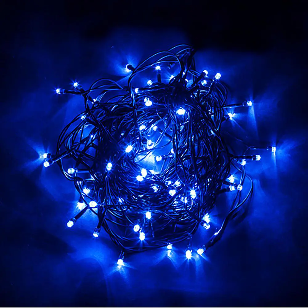 Изображение товара Электрогирлянда внутренняя/наружная Feron Гирлянда на солнечной батарее 2м 200LED синяя 32312