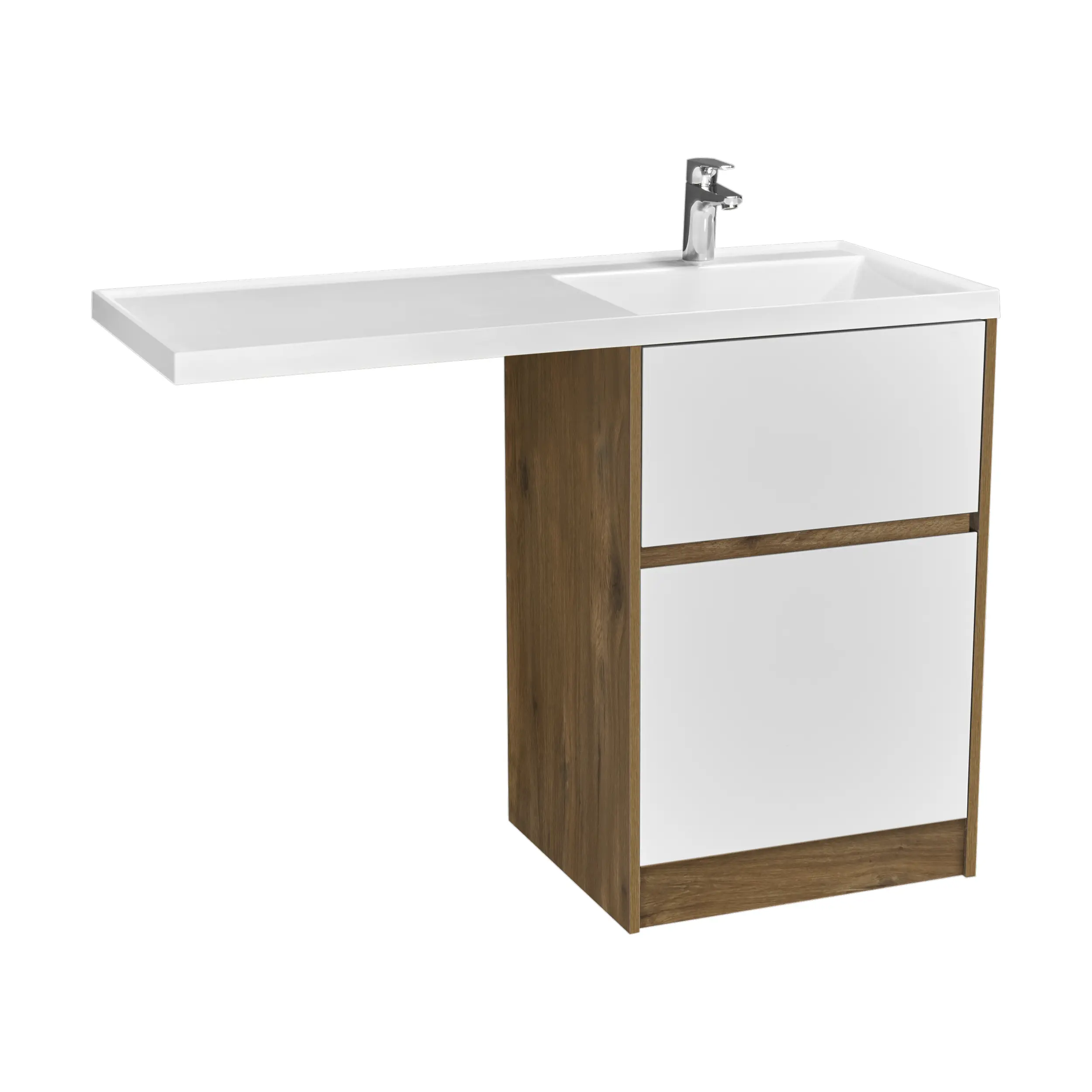 Изображение товара Тумба под раковину подвесная Aquaton 1A2669K2LHDR0 57см цвет коричневый, с раковиной