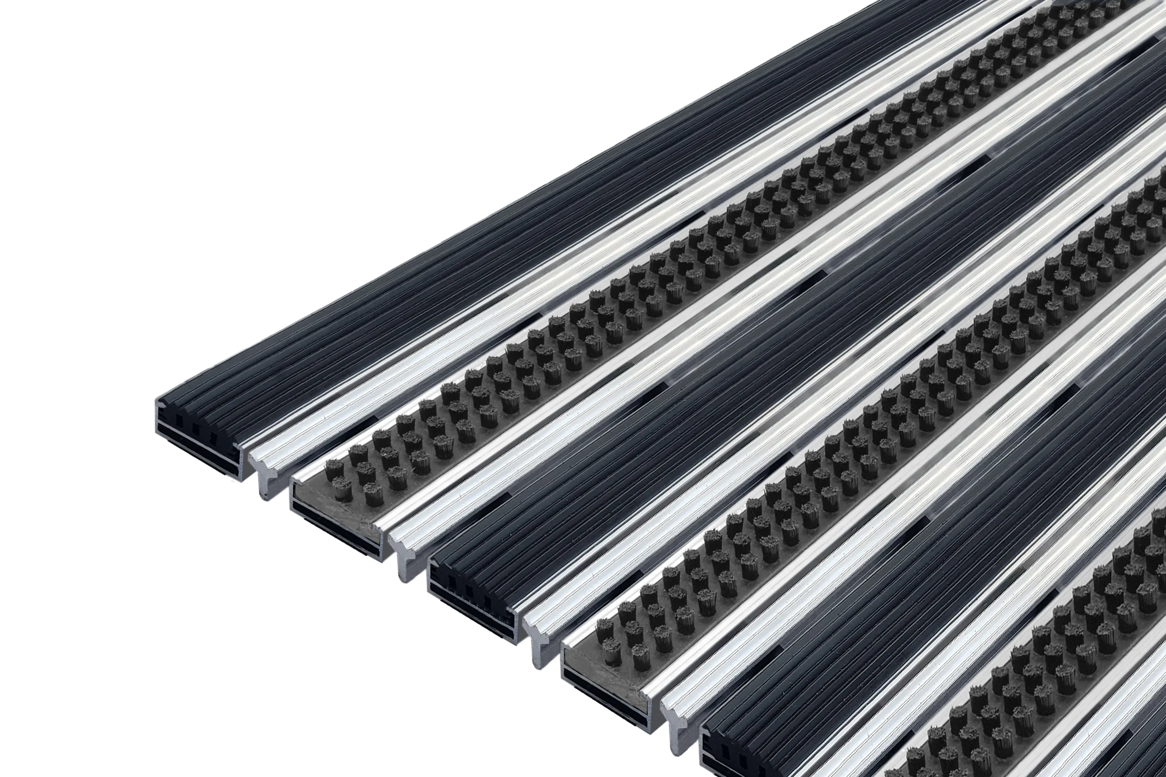 Изображение товара Грязезащитная решетка СитиСлим из алюминия 594x394 мм для улицы и входных групп