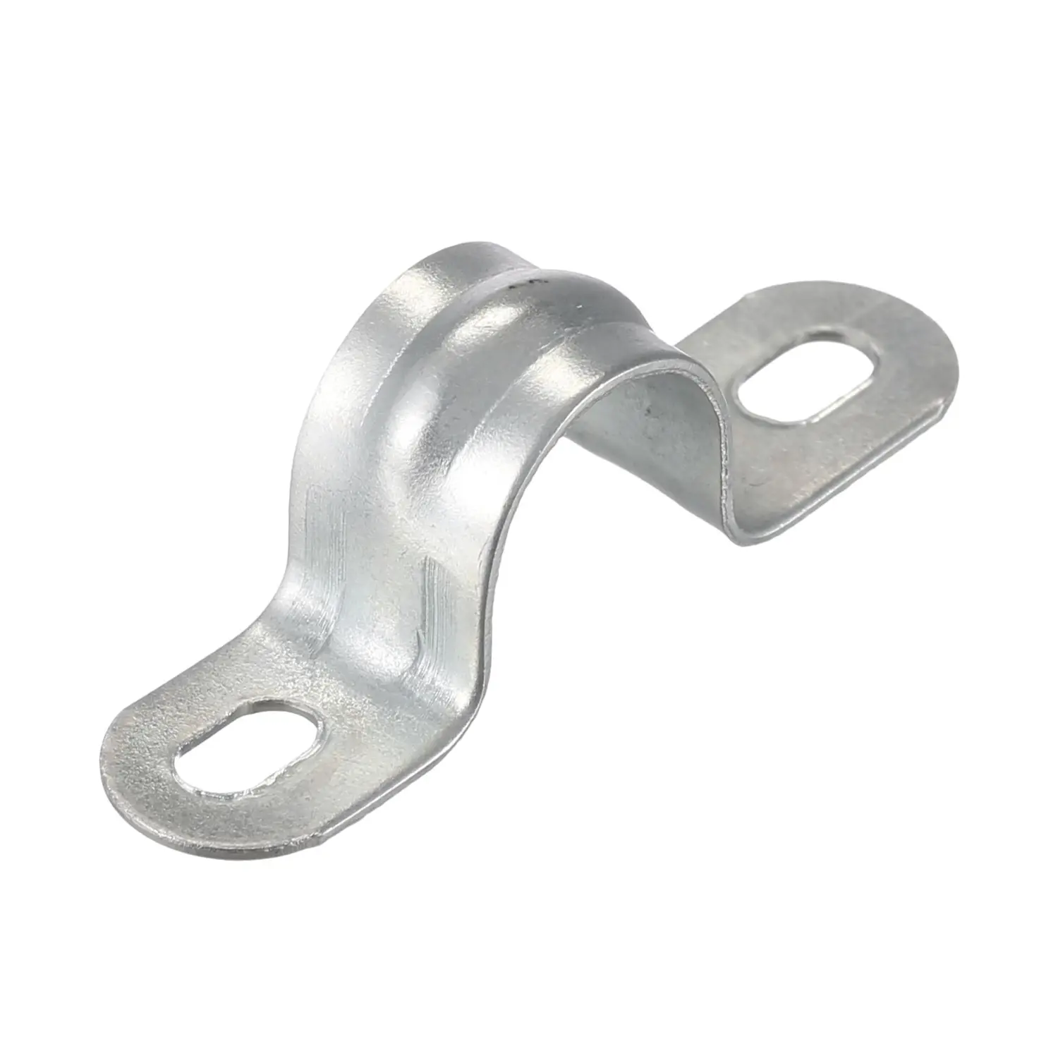 Изображение товара Скоба оцинкованная Экопласт с двумя отверстиями для трубы D14 мм 100 шт.