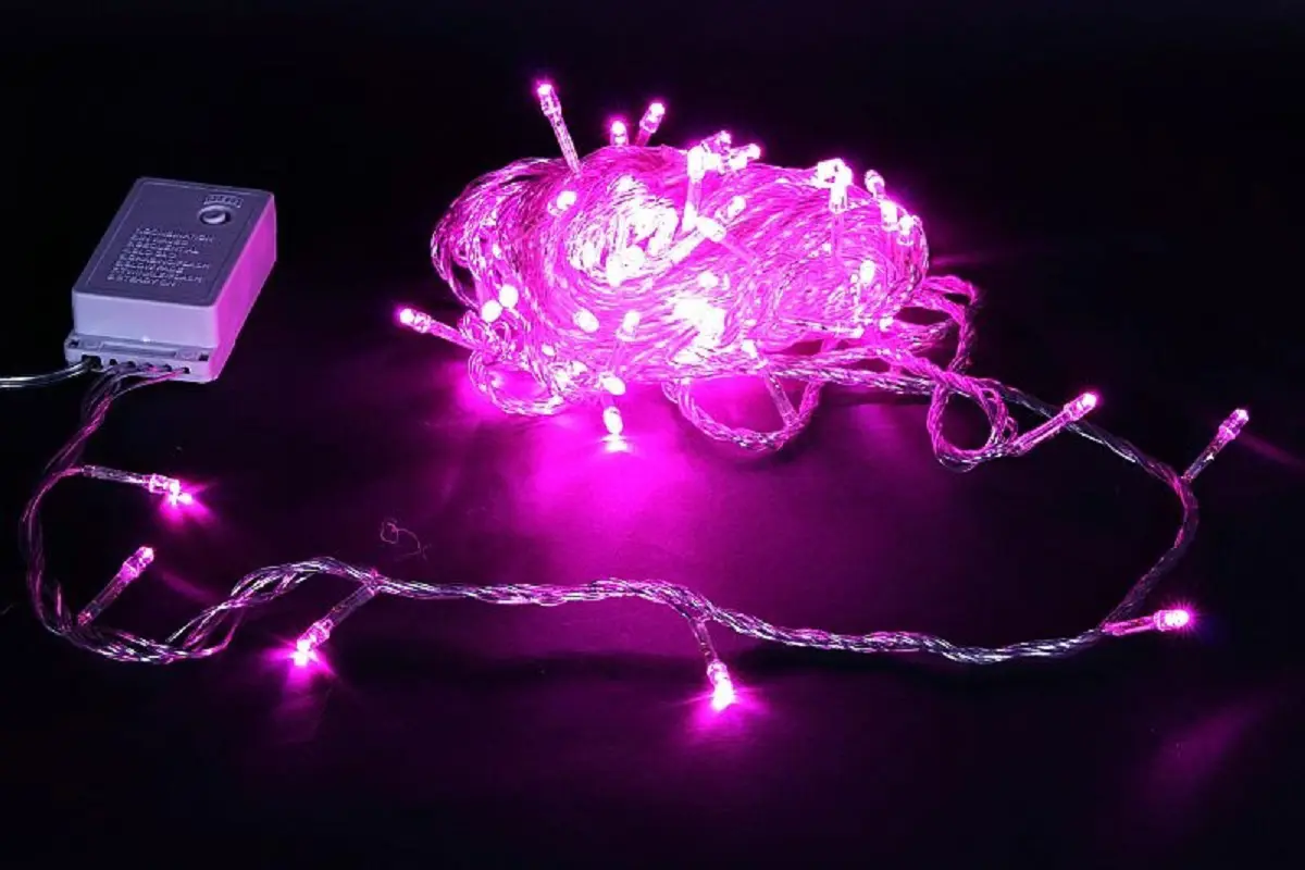 Изображение товара Электрогирлянда комнатная Sneha a-001 led pp нить 10 м 100 ламп фиолетовый 1 режим работы