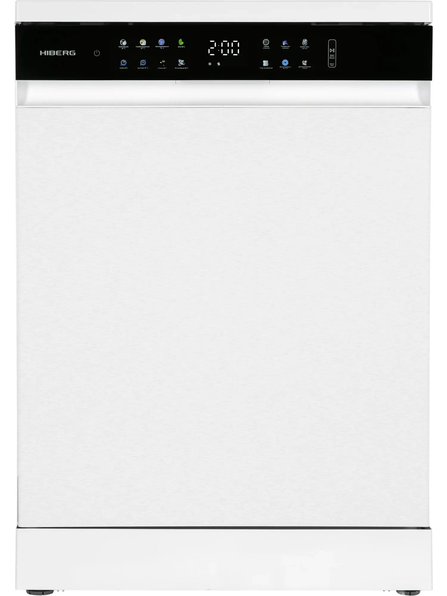 Изображение товара Отдельностоящая посудомоечная машина Hiberg F68 1530 LW 59.9 см 8 программ цвет белый, черный