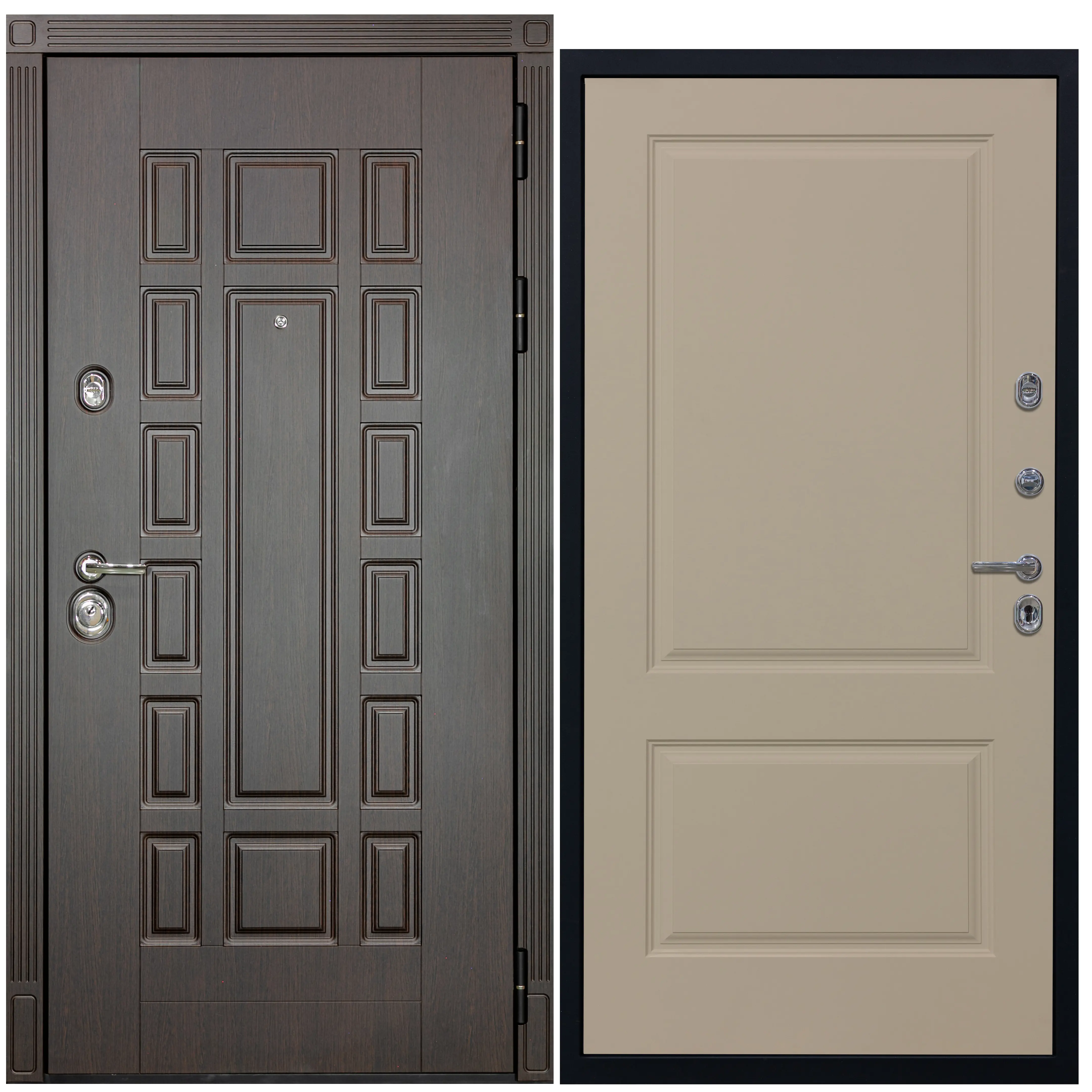 Изображение товара Входная дверь DIVA ДХ-53 205x96см Венге/Д7 софт шампань, класс 4