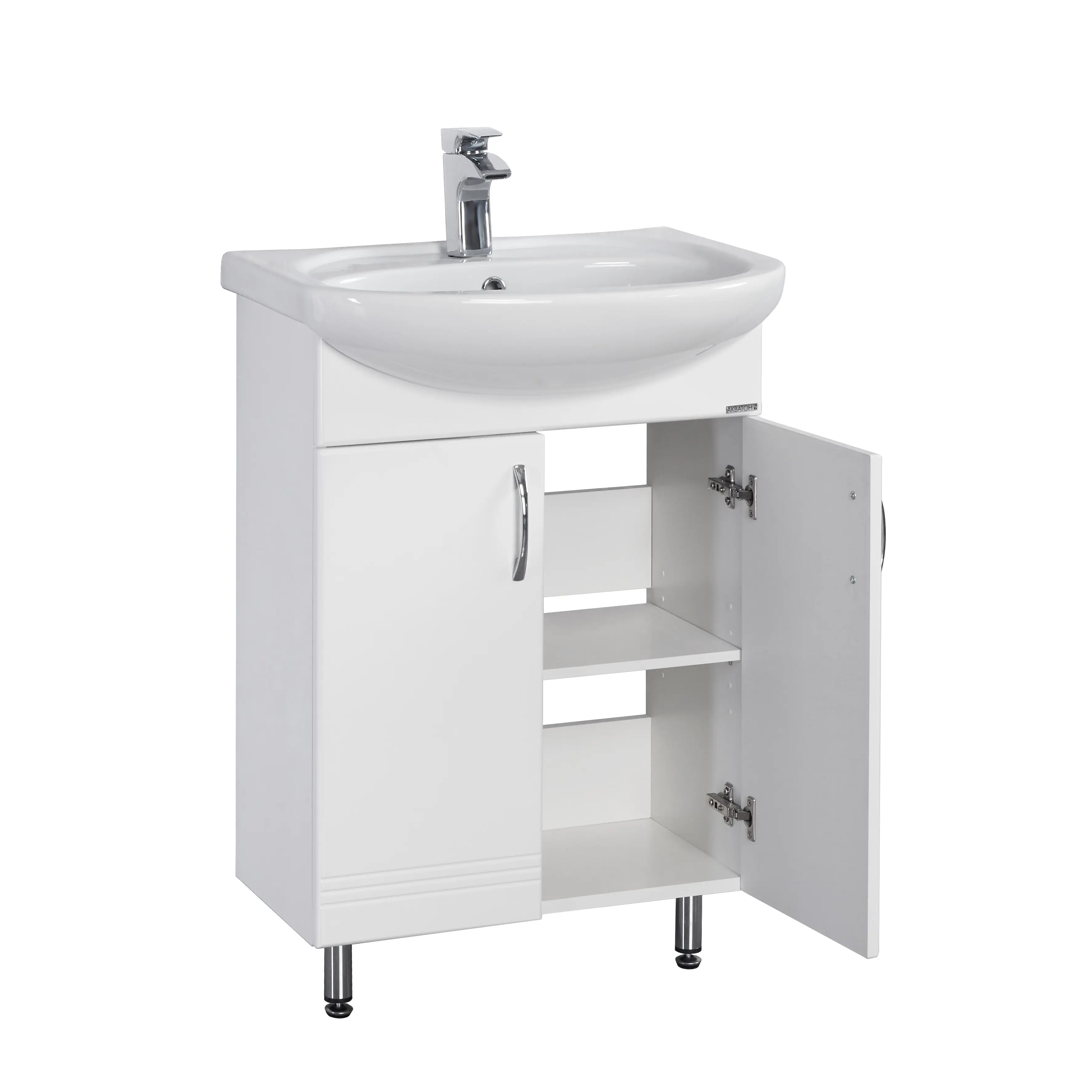 Изображение товара Тумба под раковину подвесная Aquaton 1A1228V1ON010 56см цвет белый, с раковиной