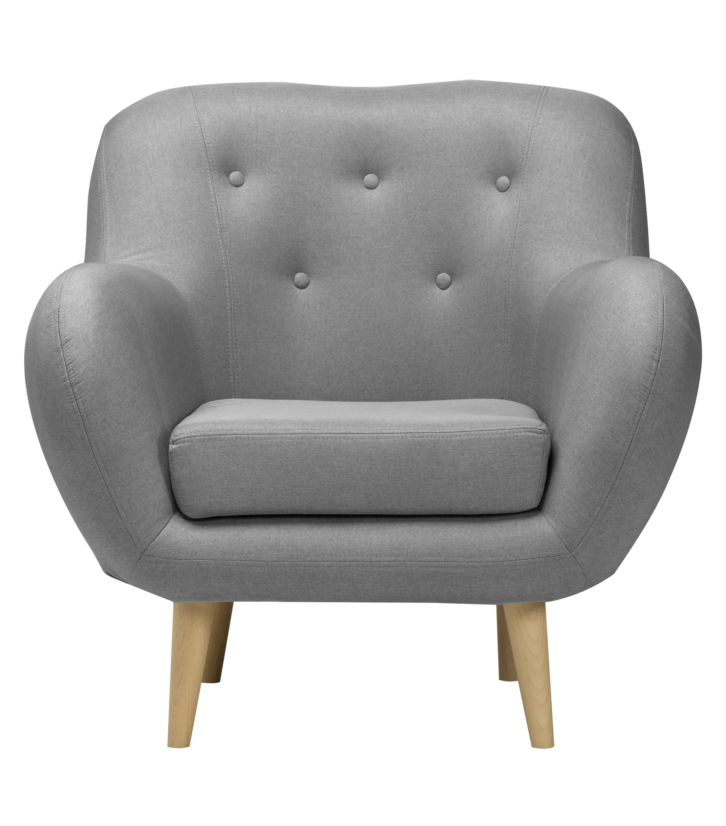 Изображение товара Кресло Элефант из рогожки серое 75x90x85 см, стильное и комфортное