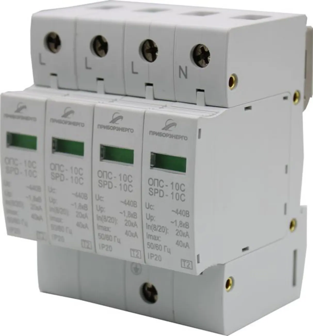 Изображение товара Устройство защиты от импульсных перенапряжений НТК Приборэнерго ОПС-10С 4Р 2 Класса 63 А НФ-00000615