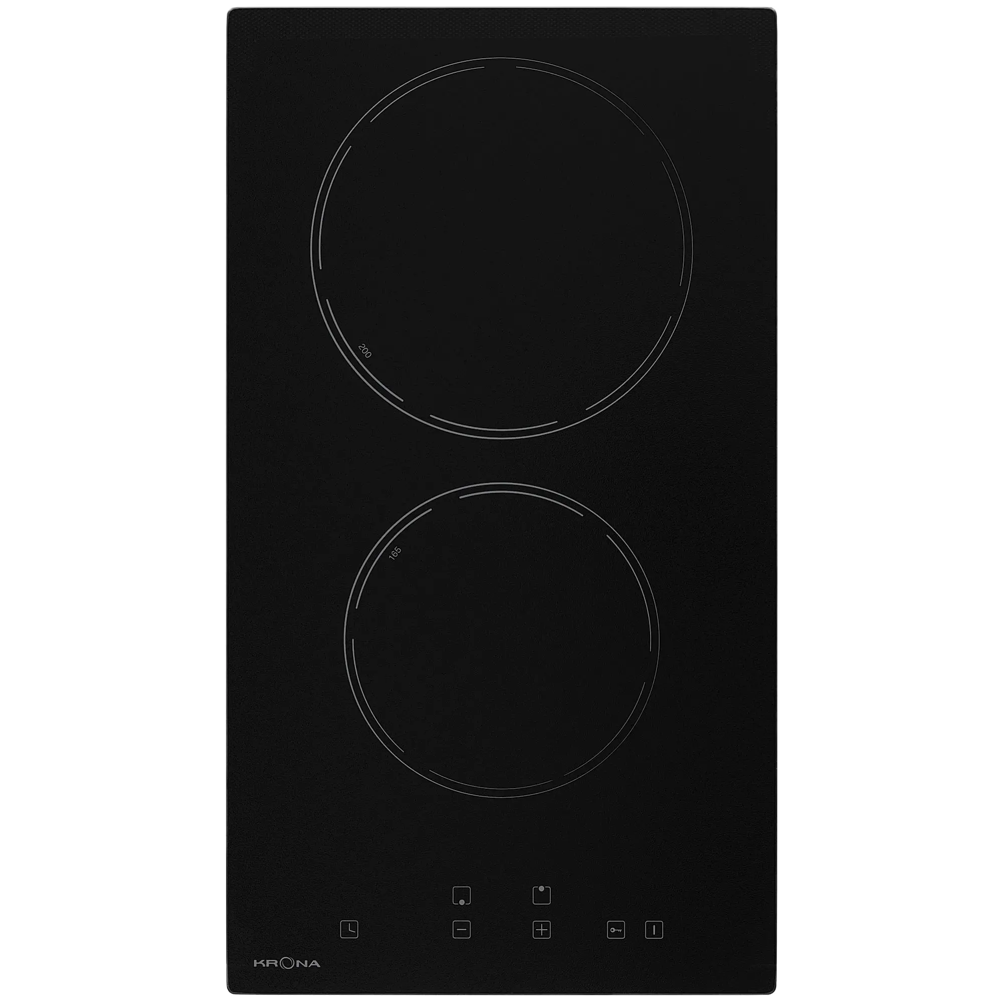Изображение товара Электрическая варочная панель Krona EDEL 30 BL TK 29 см 2 конфорки цвет черный матовый