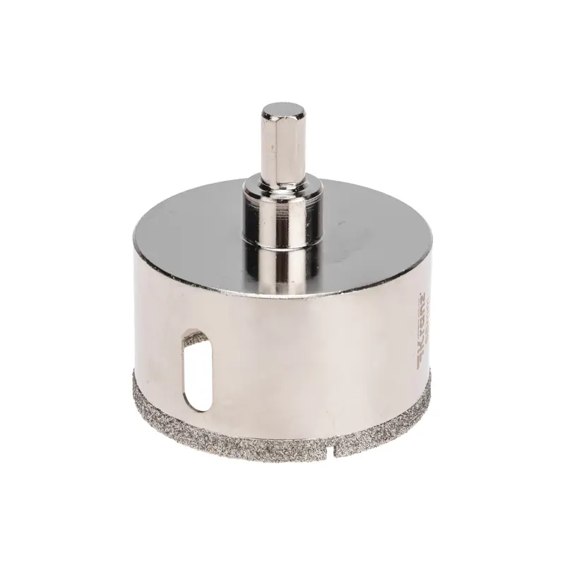 Изображение товара Коронка алмазная по керамограниту Kranz 65 мм с центровочным сверлом и гальваническим покрытием