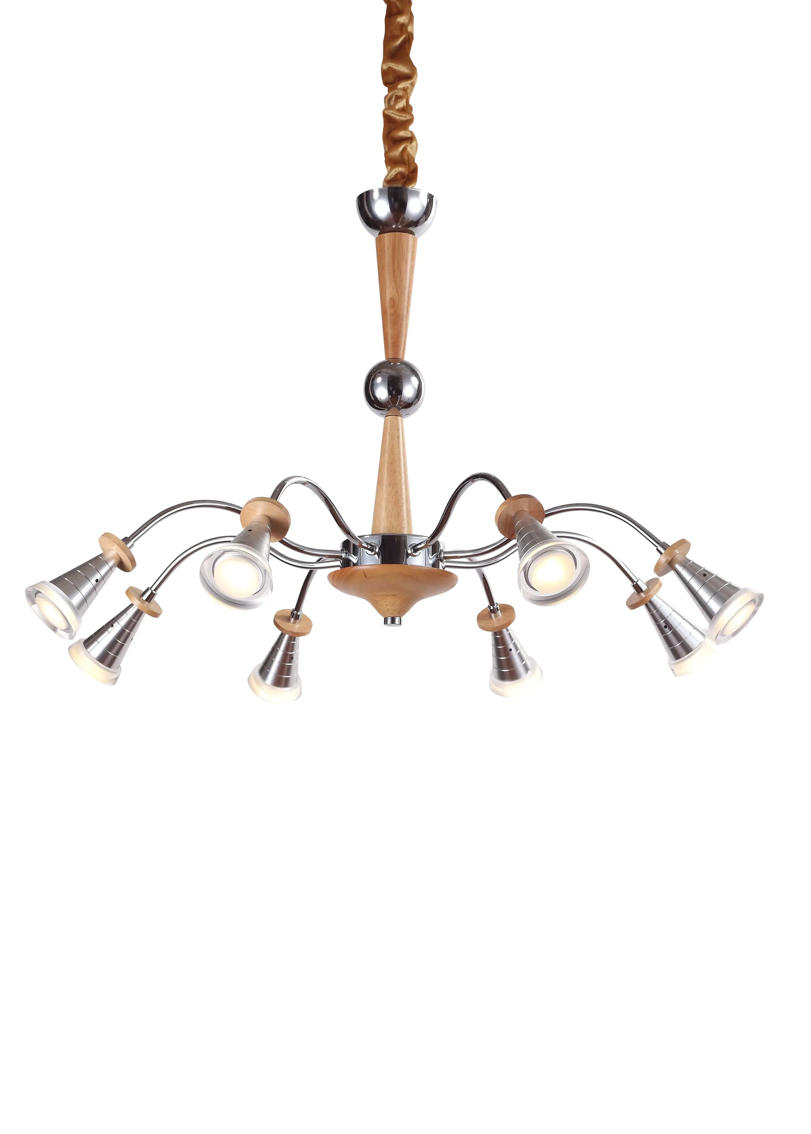 Изображение товара Люстра подвесная светодиодная Lucia Tucci Natura 071.8 13.6 м² теплый белый (желтый) свет цвет дерево/белый