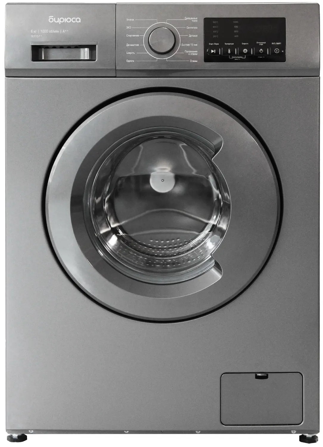 Изображение товара Стиральная машина Бирюса Wm-sl610/11 m 59.5x85x44 см 6 кг цвет серый