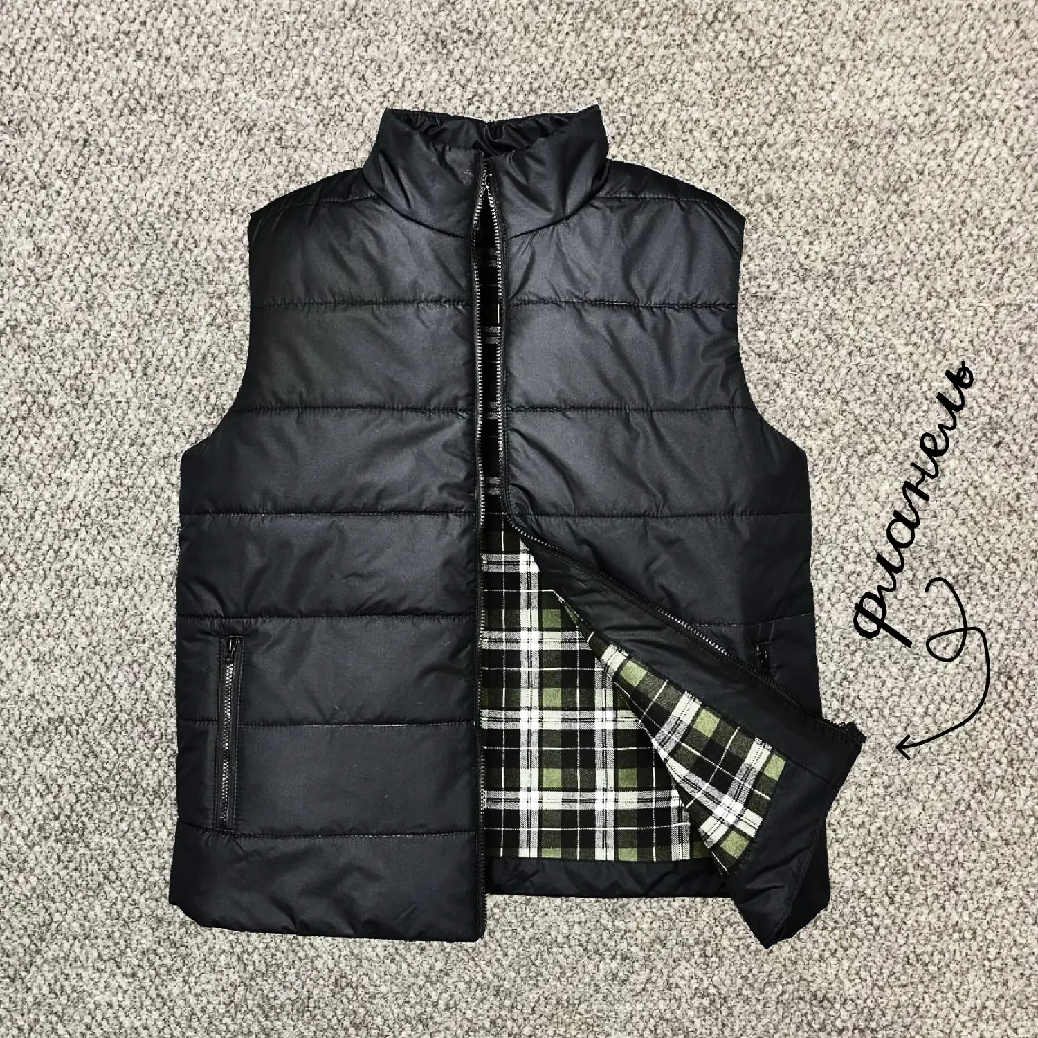 Изображение товара Жилет рабочий утепленный Фабрика Зонт Флан цвет черный размер 42-44 рост 176-197 см