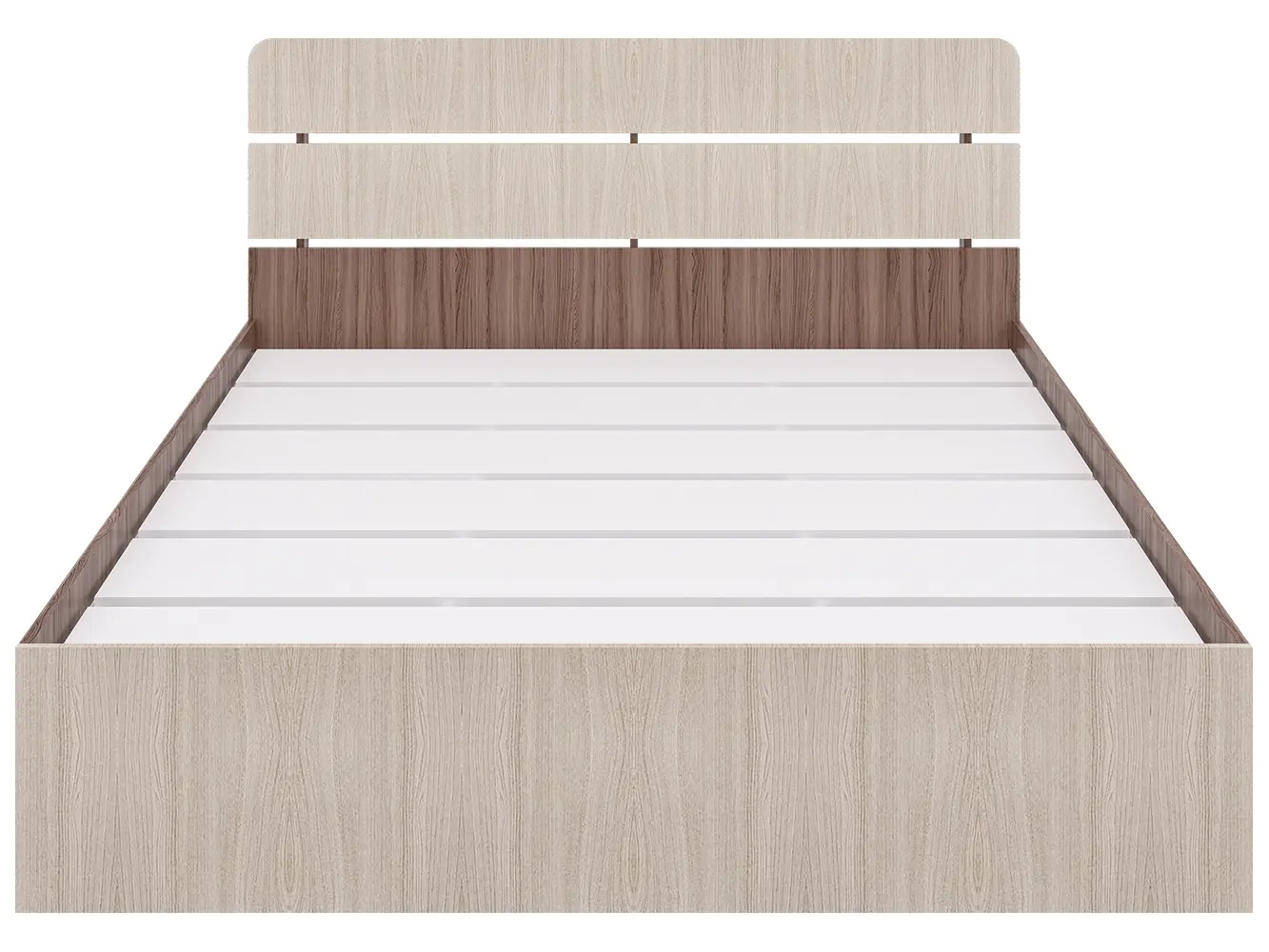 Изображение товара Кровать Пирамида Джулия 140 ят/яс + осн 205 x 94 x 144 см ЛДСП цвет ясень темный/ясень светлый