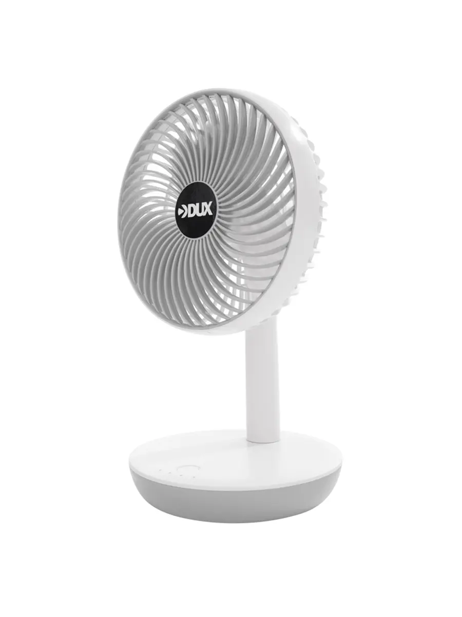 Изображение товара Настольный USB-вентилятор Dux 60-0214, 4 скорости, белый, 13 см диаметр