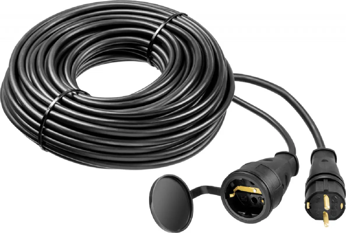 Изображение товара Удлинитель-шнур силовой Зубр 1104474 30 м с заземлением IP44