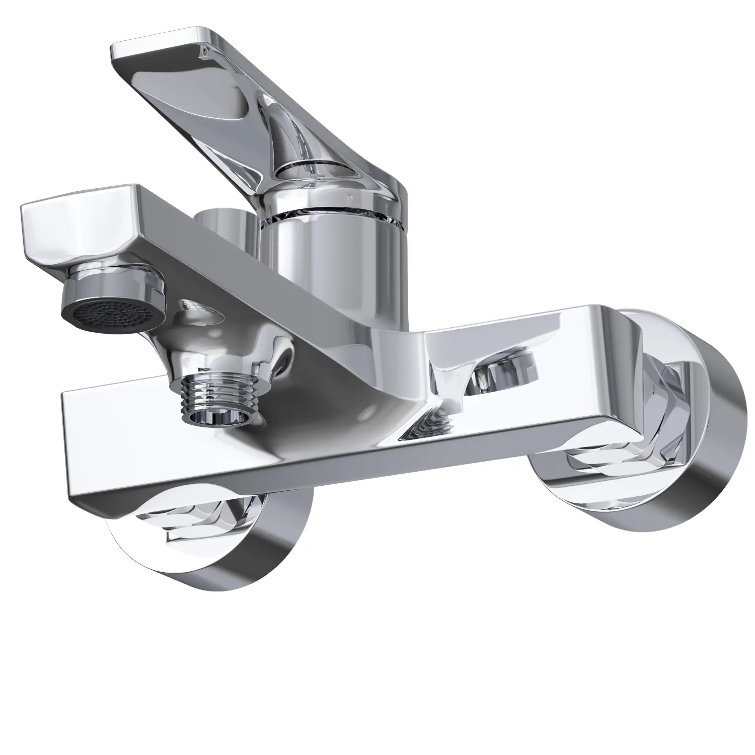 Изображение товара Смеситель для ванны Mixline 550752 однорычажный с душевой лейкой цвет сталь