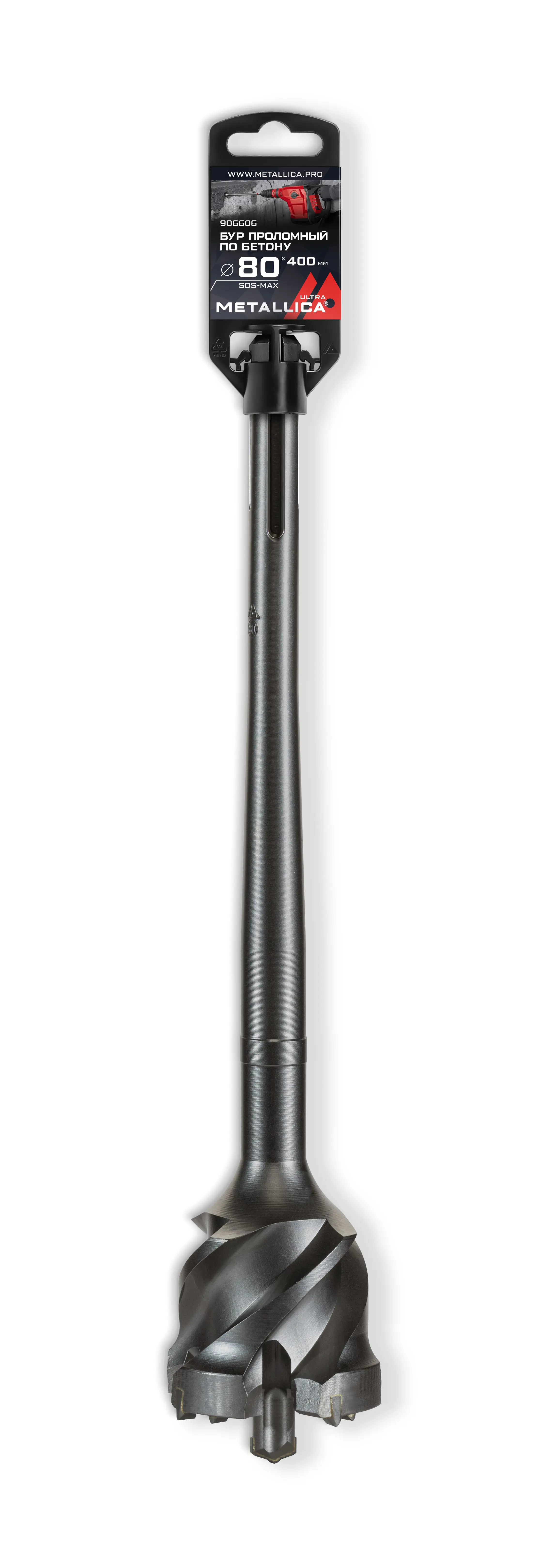 Изображение товара Бур по бетону SDS Max Metallica 906606 80x400 мм для ударного сверления
