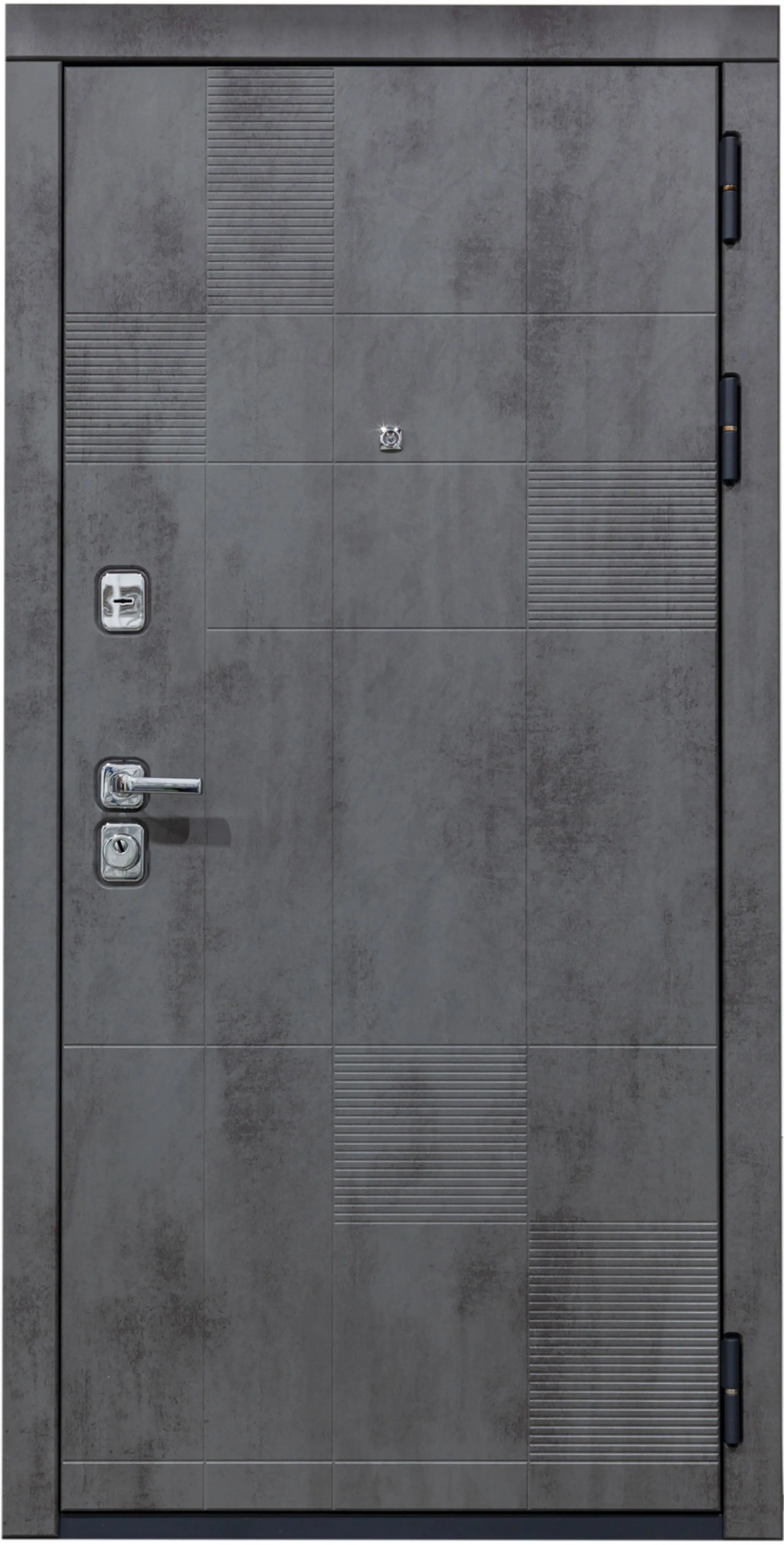 Изображение товара Входная дверь Diva МД-35 205x86см левый цвет Д15 силк маус/серый софт с зеркалом