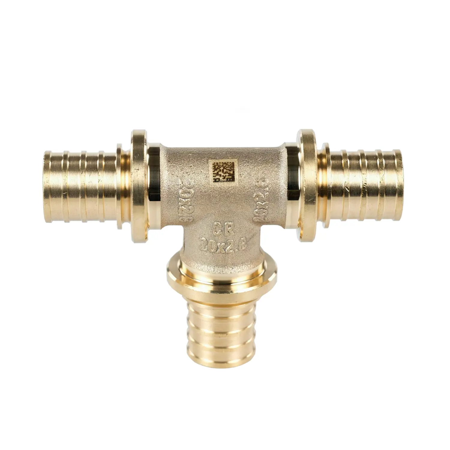 Изображение товара Тройник из латуни 20x20x20 мм для систем водоснабжения и отопления