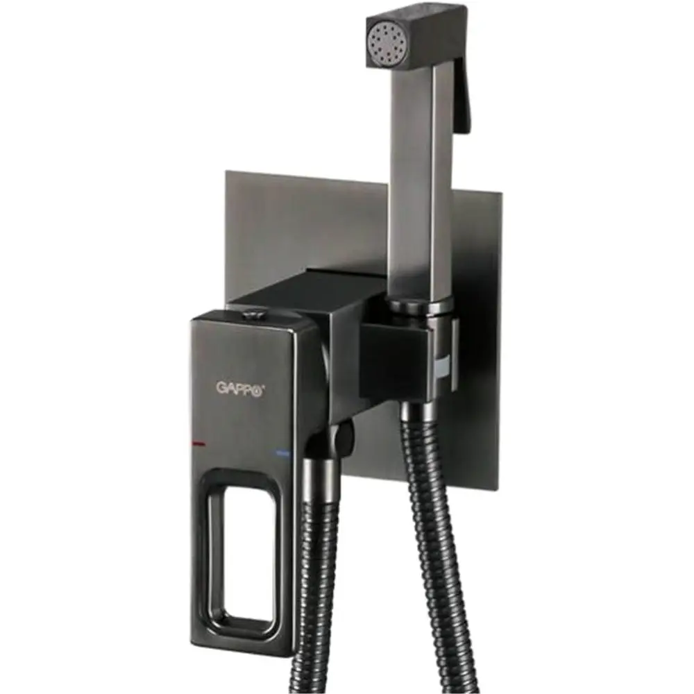 Изображение товара Смеситель для гигиенического душа Gappo G7217-9 G17 оружейная сталь графит