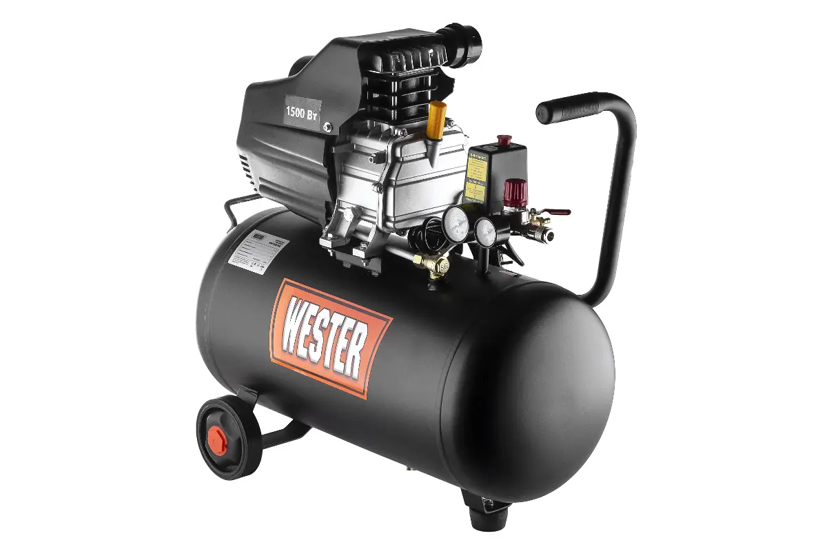 Изображение товара Компрессор поршневой масляный Wester WK1500/50, 50 л, 190 л/мин