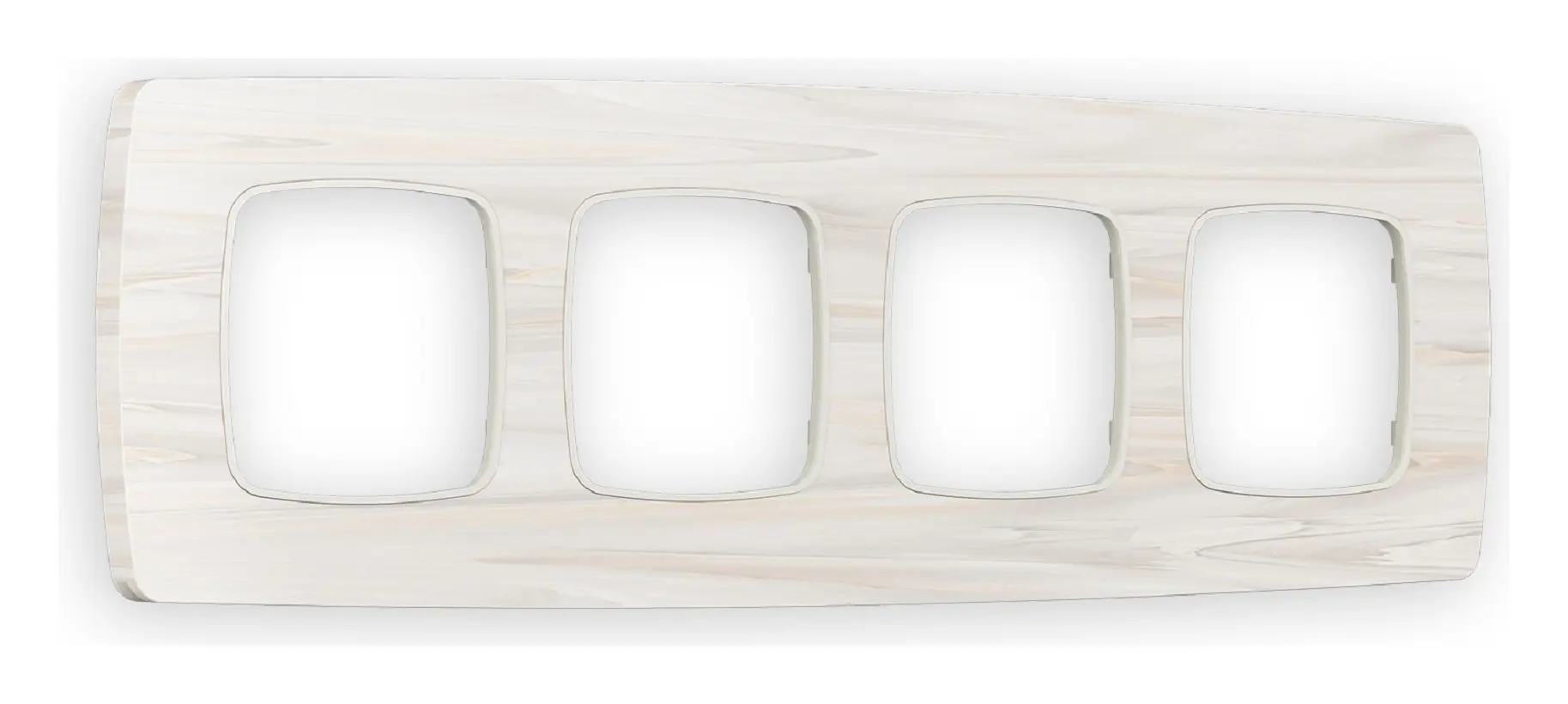 Изображение товара Рамка для розеток и выключателей Ambrella Volt Онега OF940304 4 поста бежевый мрамор