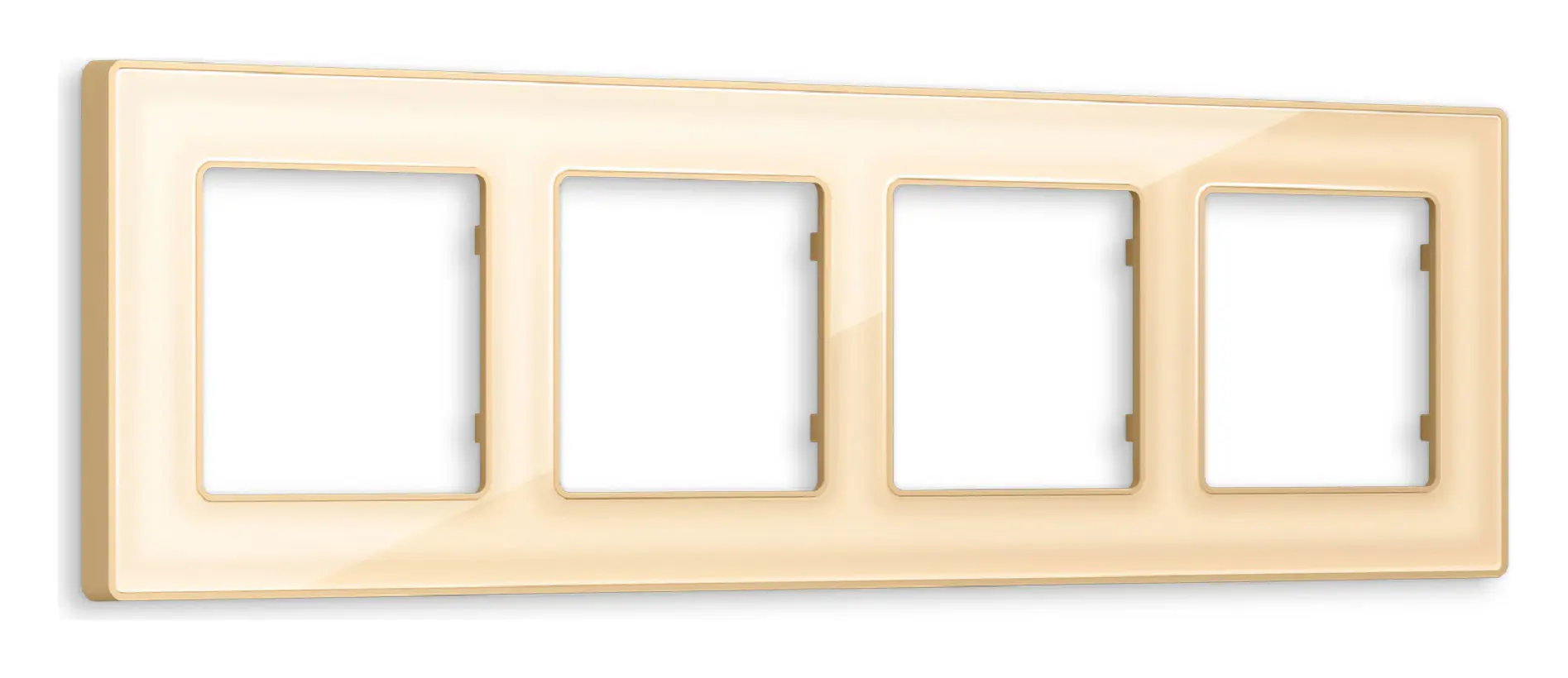 Изображение товара Рамка для розеток и выключателей Ambrella volt Alfa Arctic AF580604 4 поста шампань