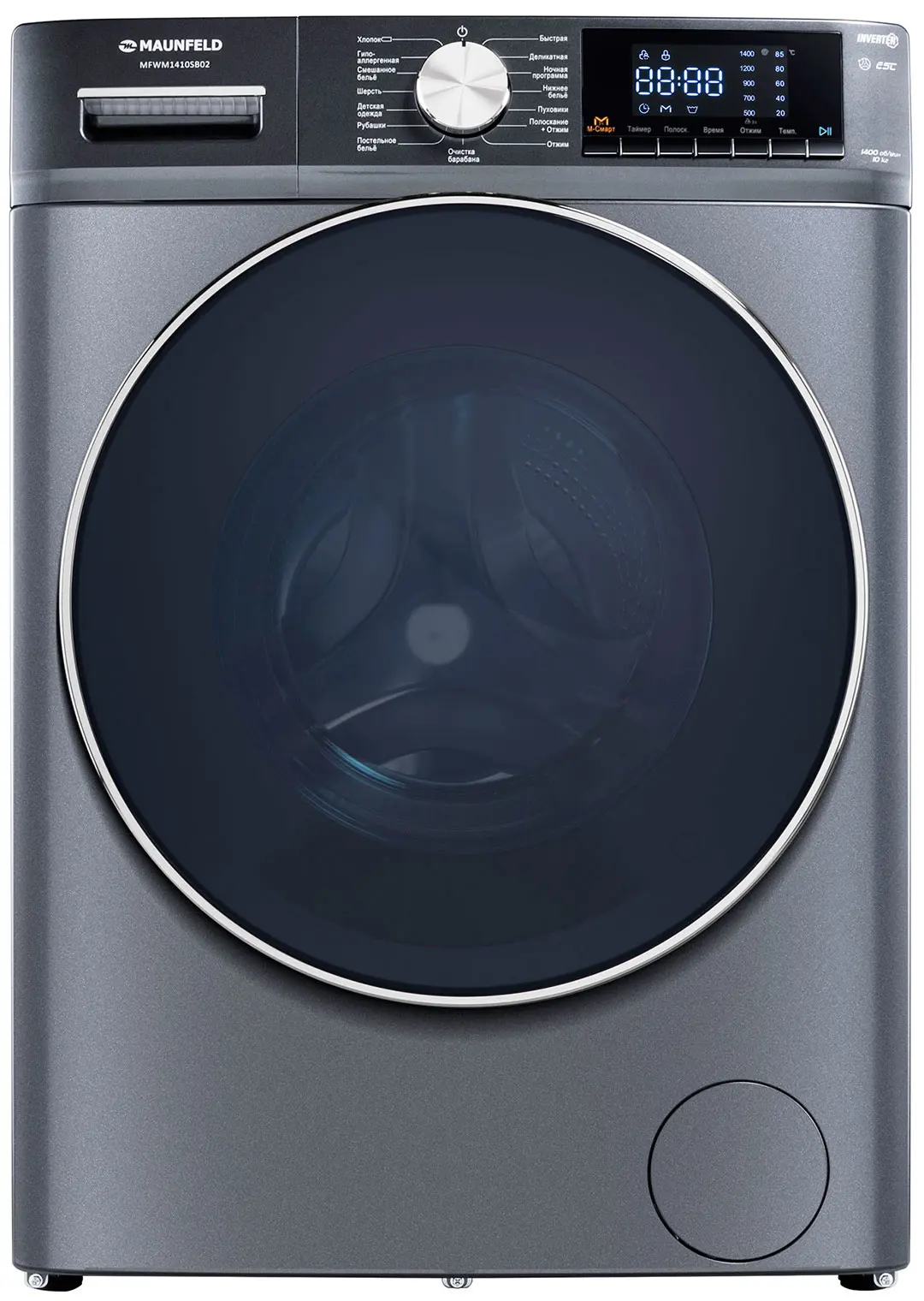 Изображение товара Стиральная машина Maunfeld MFWM1410SB02 10 кг, инвертор, 15 программ, защита от детей