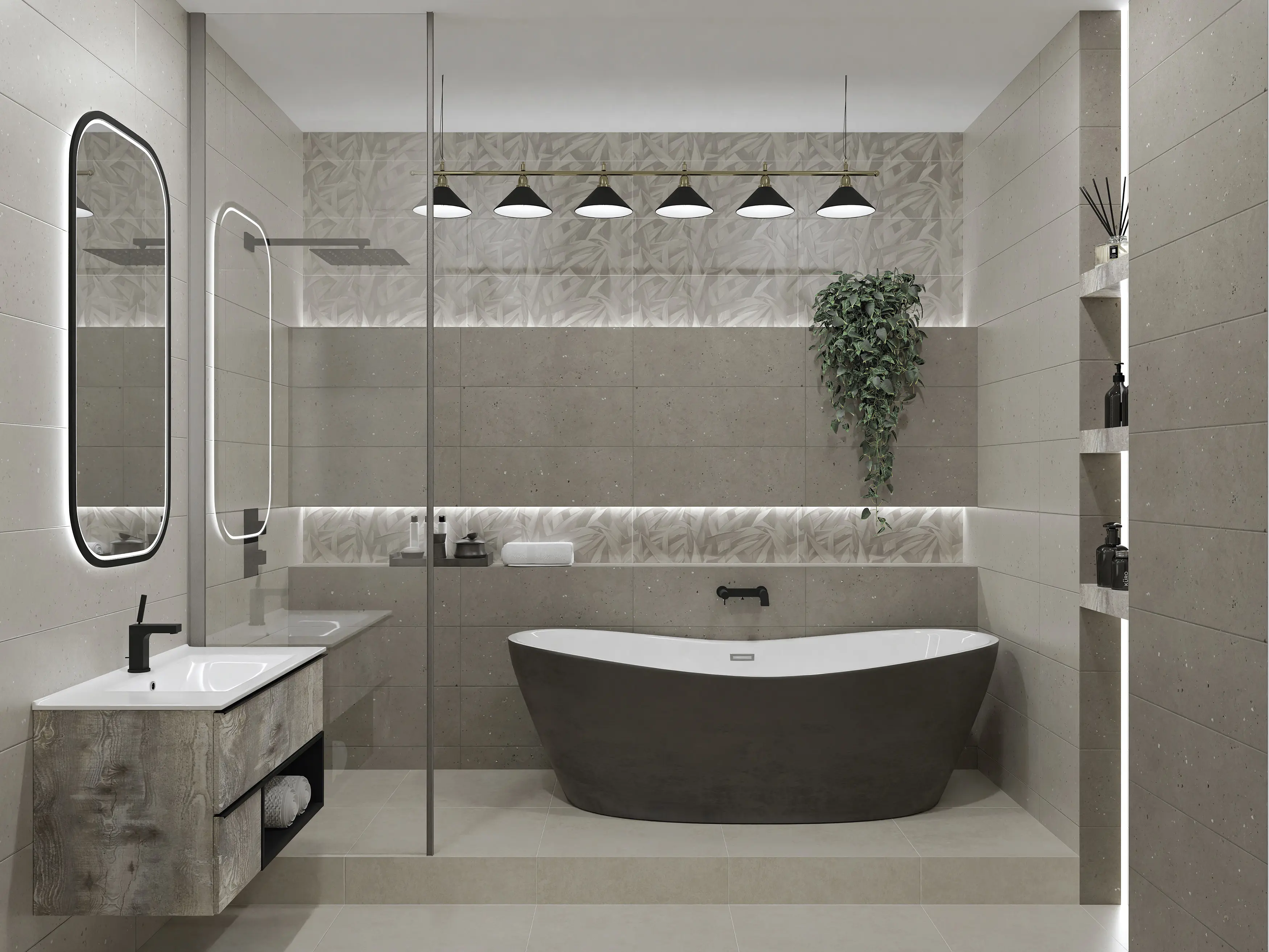 Изображение товара Настенная плитка Eletto ceramica Limestone 24.2x70 см светло-бежевый