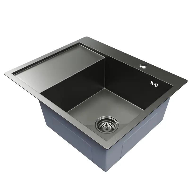 Изображение товара Врезная мойка для кухни из нержавеющей стали ML 552929 50x60 см черный матовый